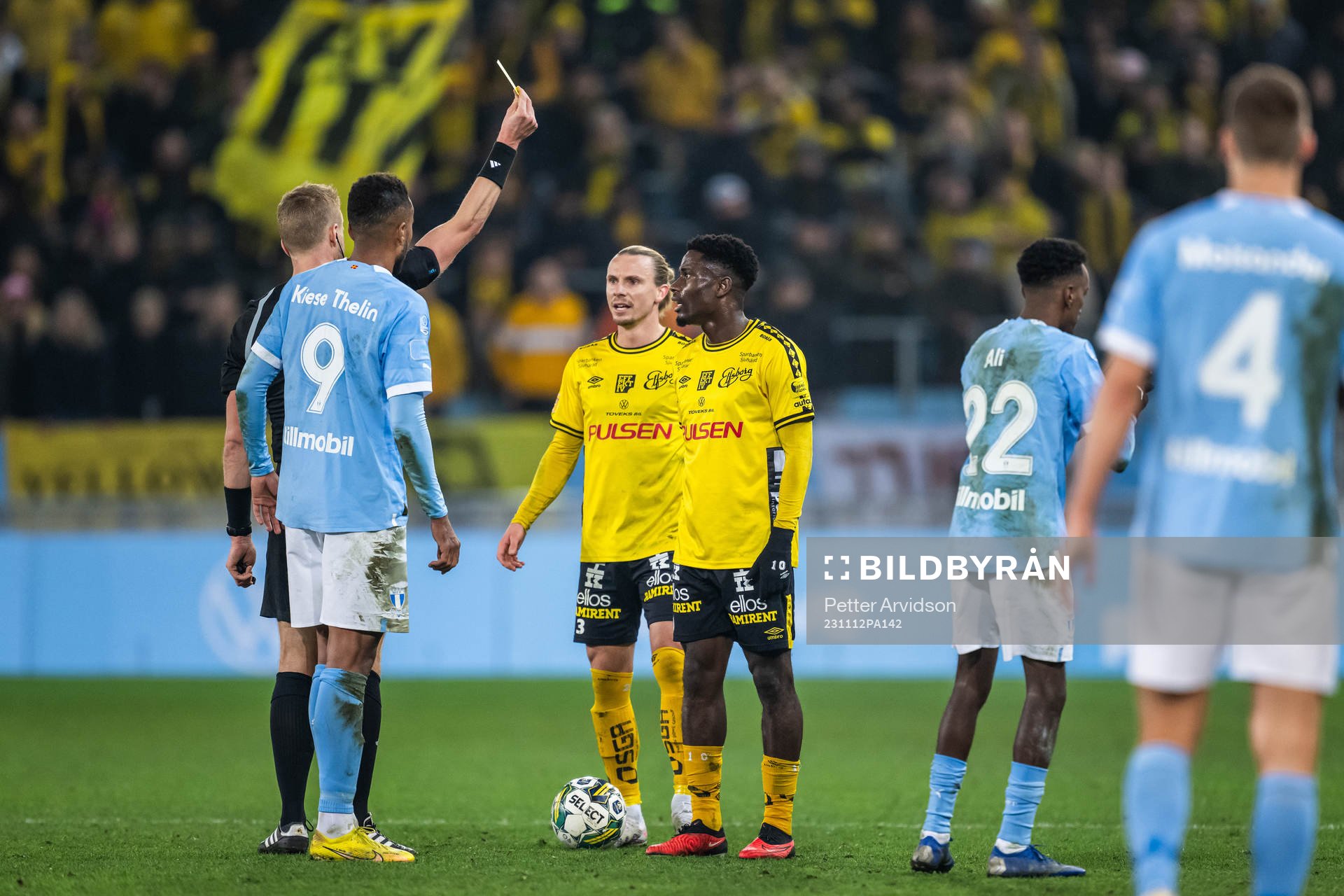 Elfsborgs Michael Baidoo tilldelas en varning av domare