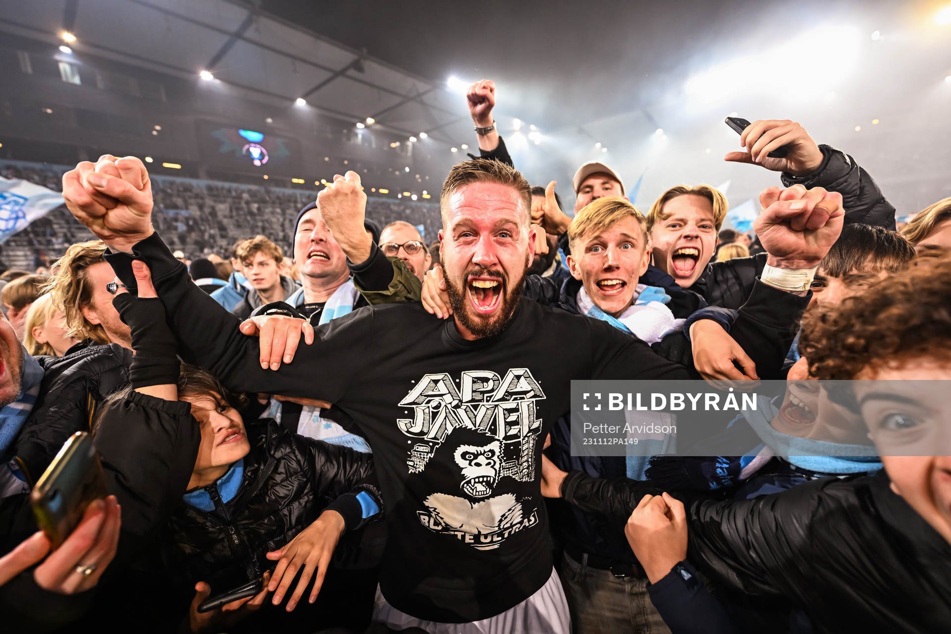 Malmö FFs Pontus Jansson jublar över SM-guldet