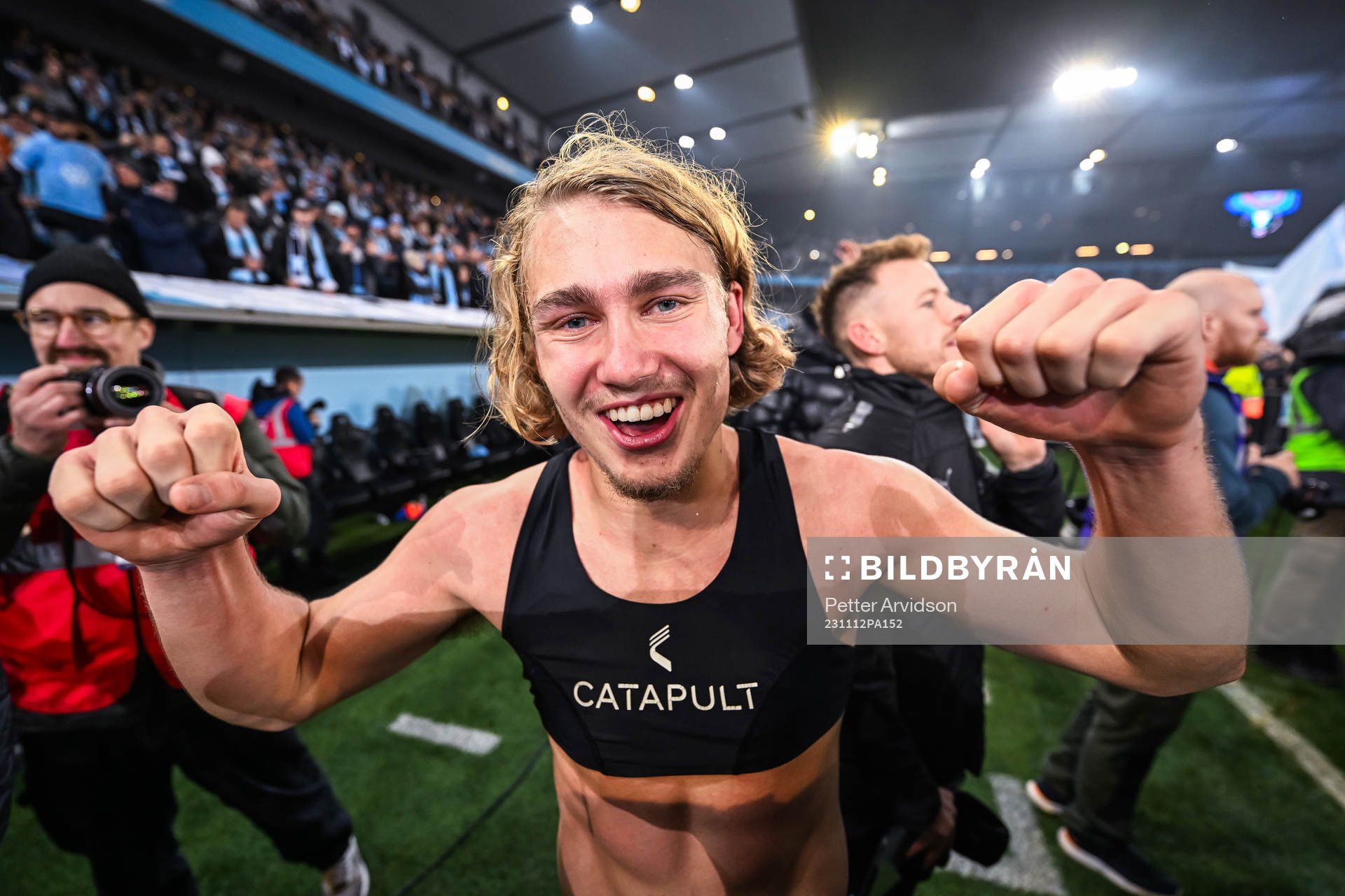 Malmö FFs Sebastian Nanasi jublar över SM-guldet