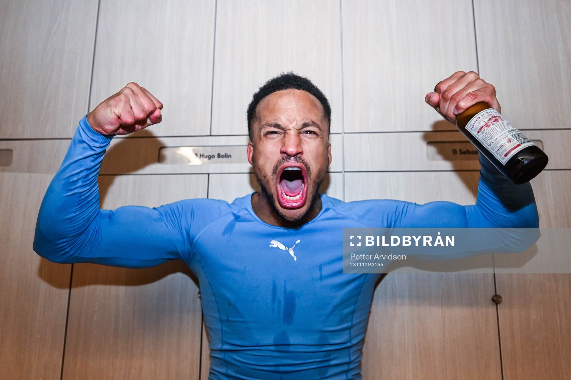 Malmö FFs Martin Olsson jublar över SM-guldet