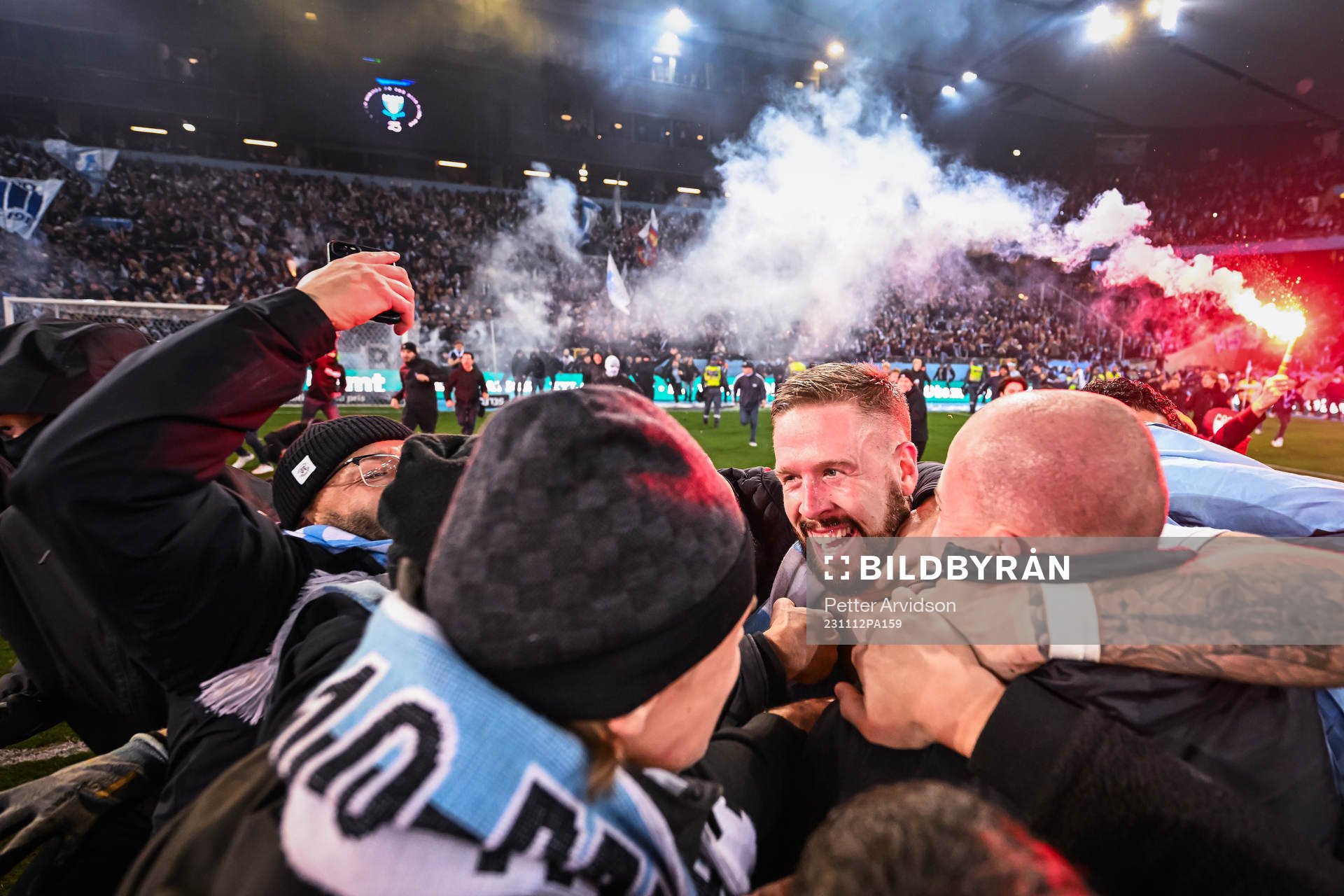 Malmö FFs Pontus Jansson jublar över SM-guldet