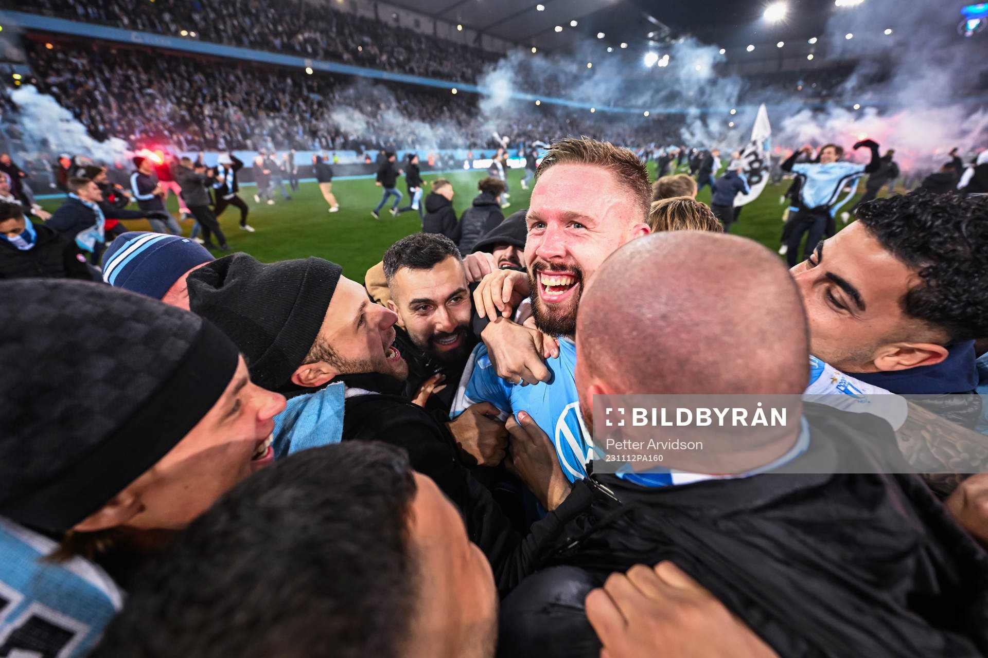 Malmö FFs Pontus Jansson jublar över SM-guldet