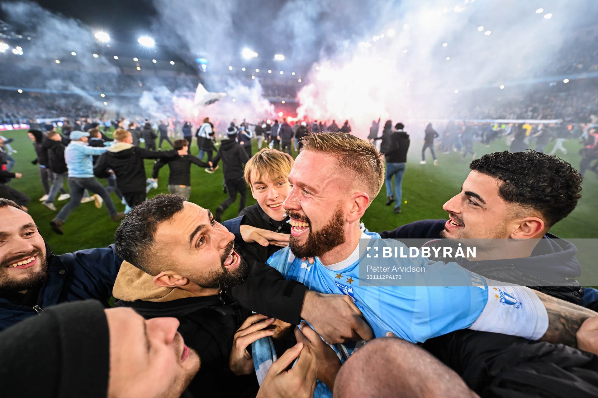 Malmö FFs Pontus Jansson jublar över SM-guldet