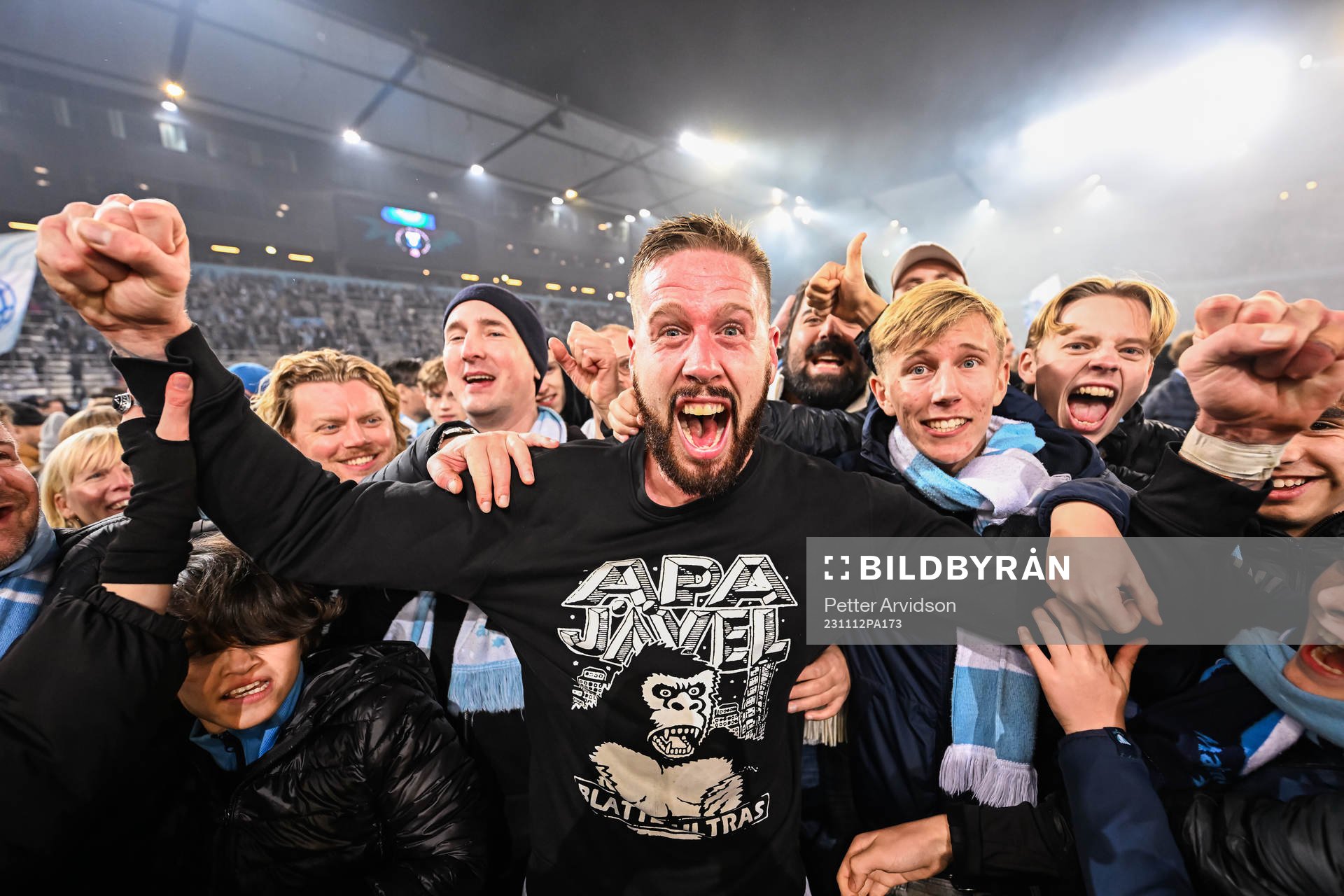 Malmö FFs Pontus Jansson jublar över SM-guldet