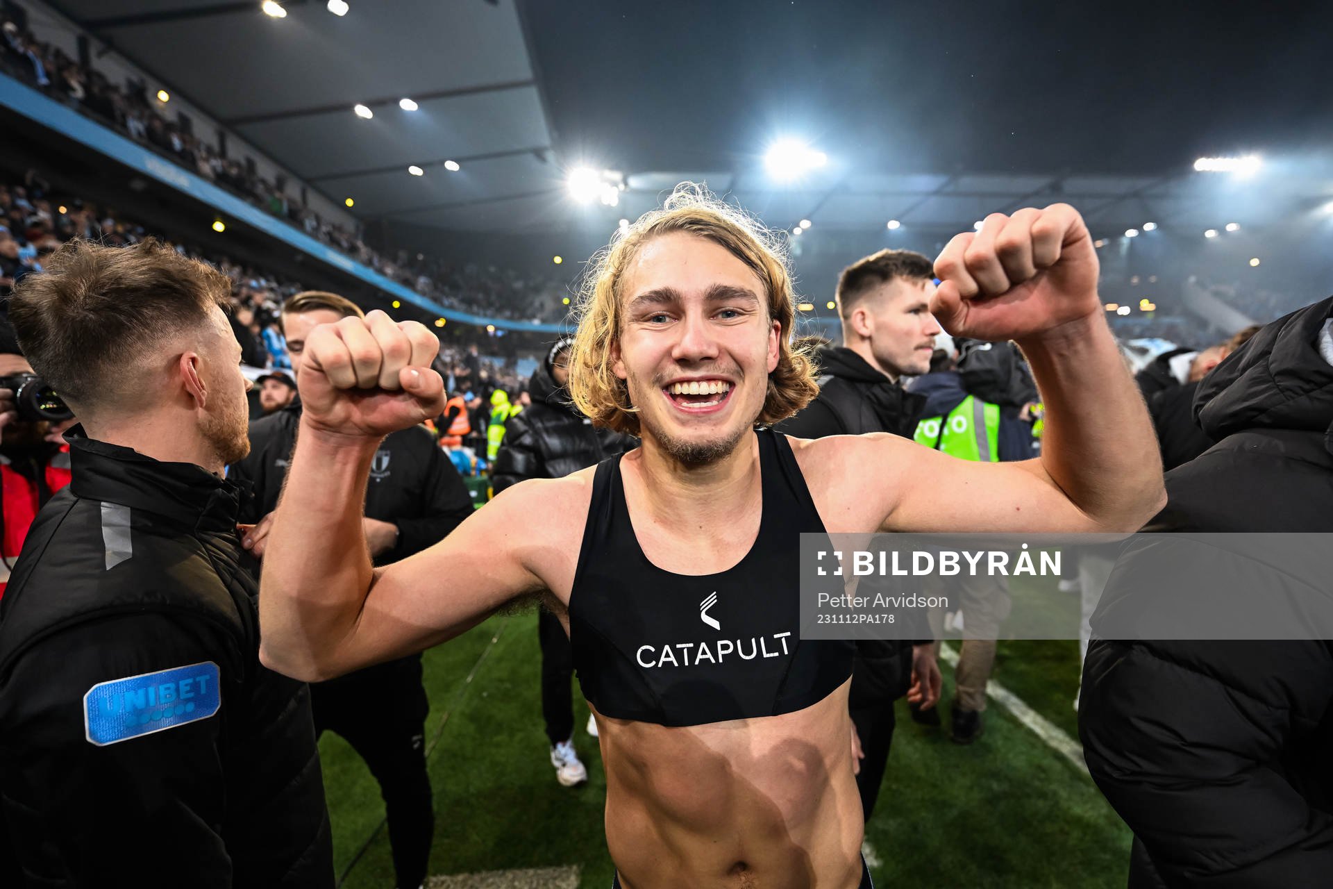 Malmö FFs Sebastian Nanasi jublar över SM-guldet