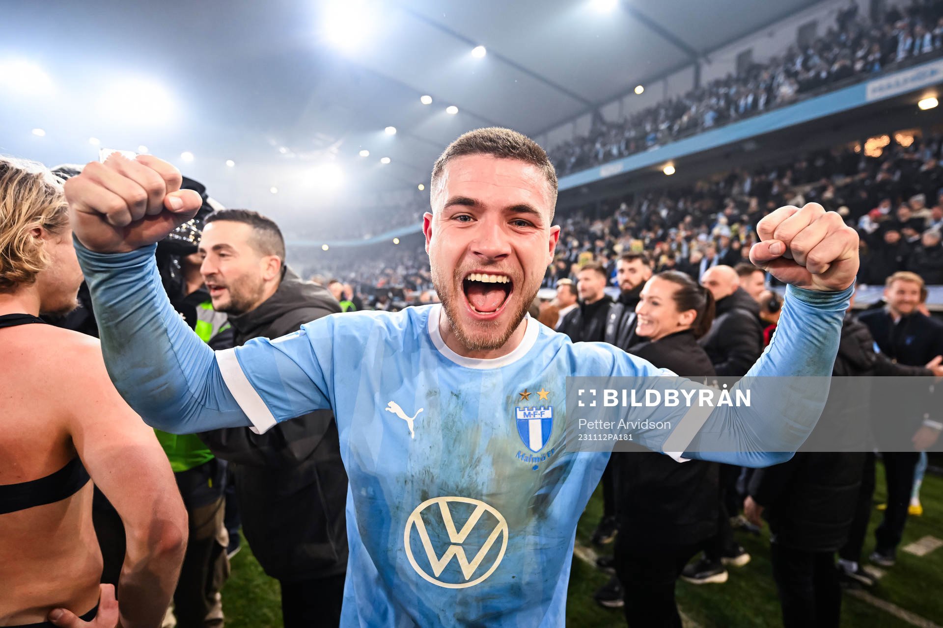 Malmö FFs Gabriel Busanello jublar över SM-guldet