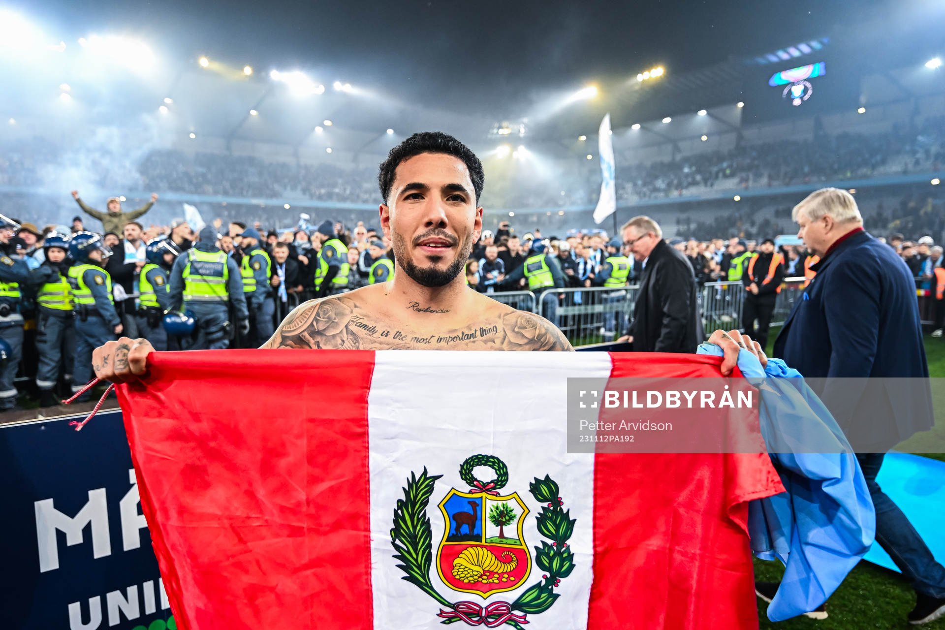 Malmö FFs Sergio Pena jublar över SM-guldet