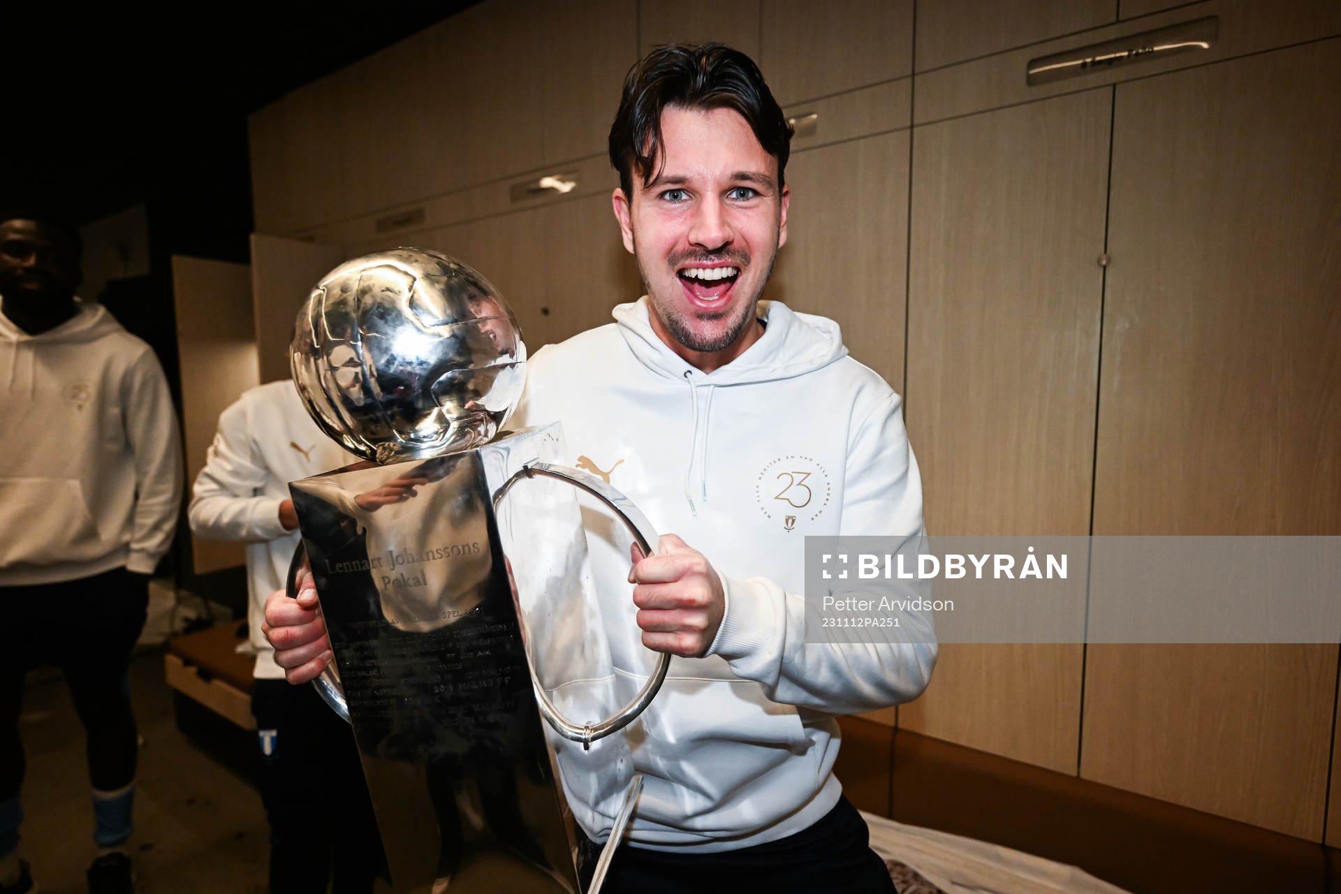 Malmö FFs Stefano Vecchia jublar över SM-guldet med