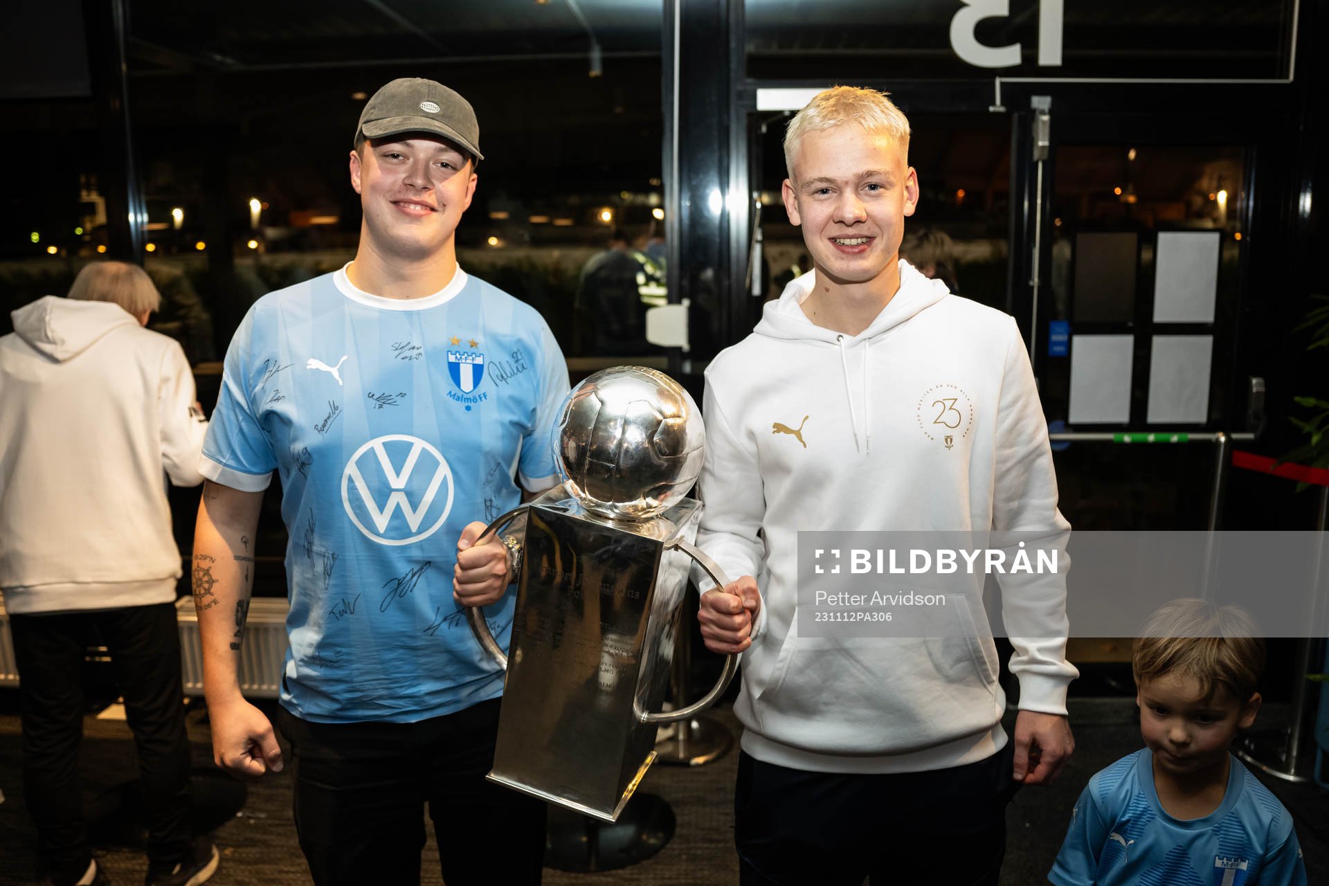 Malmö FFs Otto Rosengren på guldbanketten för att fira