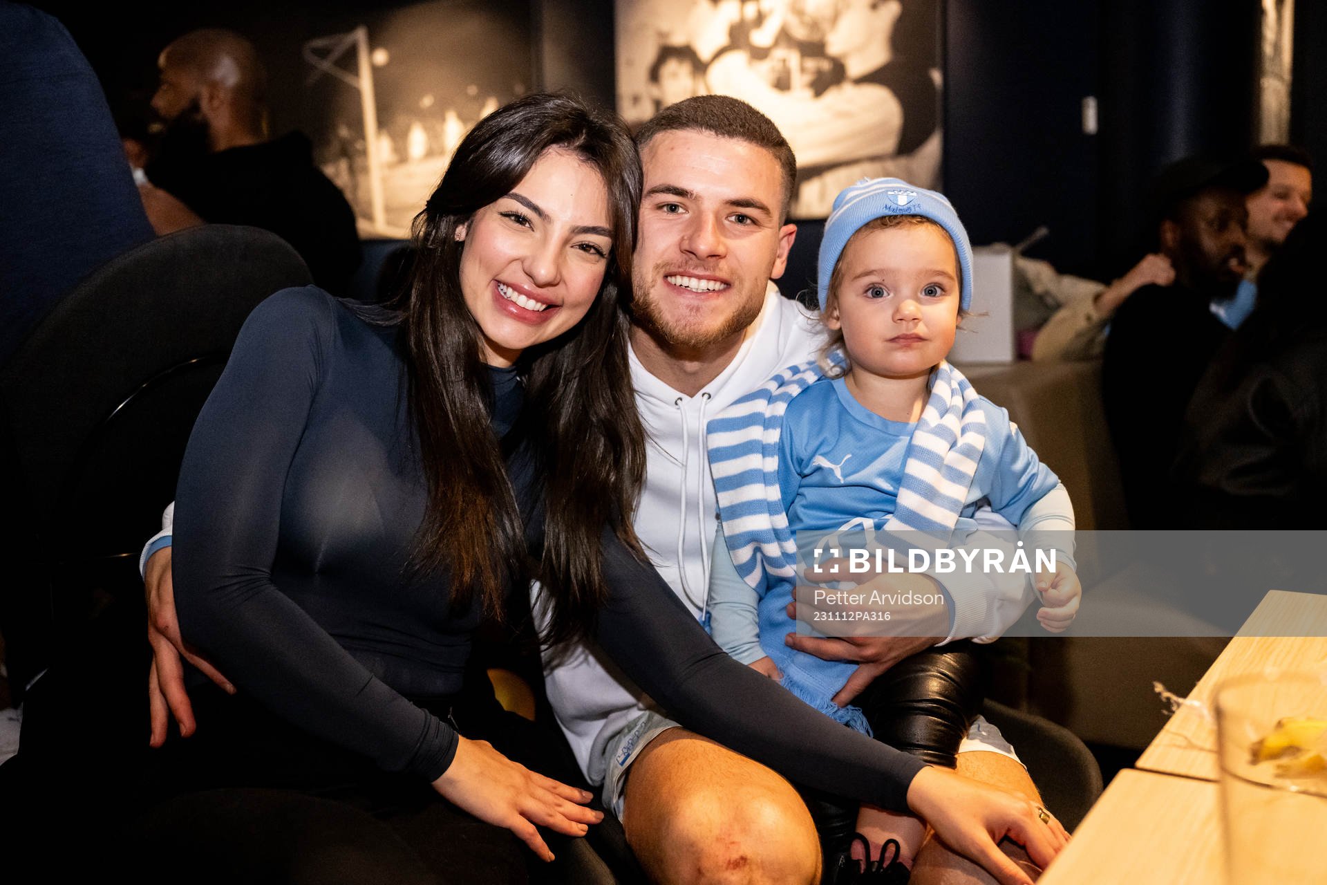 Malmö FFs Gabriel Busanello med familj