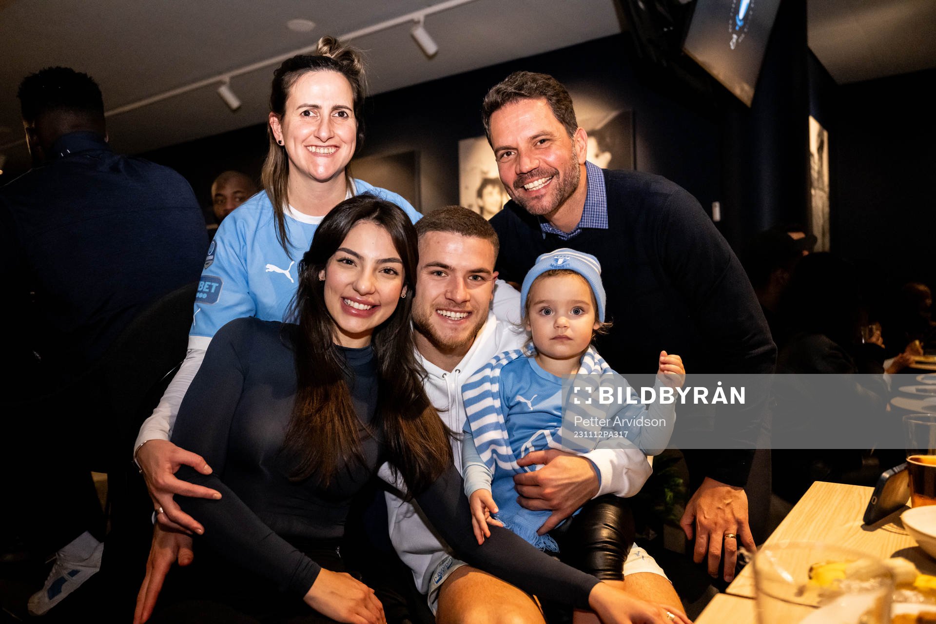 Malmö FFs Gabriel Busanello med familj
