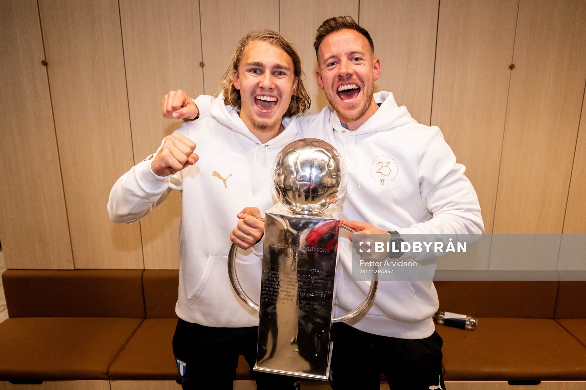 Malmö FFs Sebastian Nanasi och fystränare Mark Read