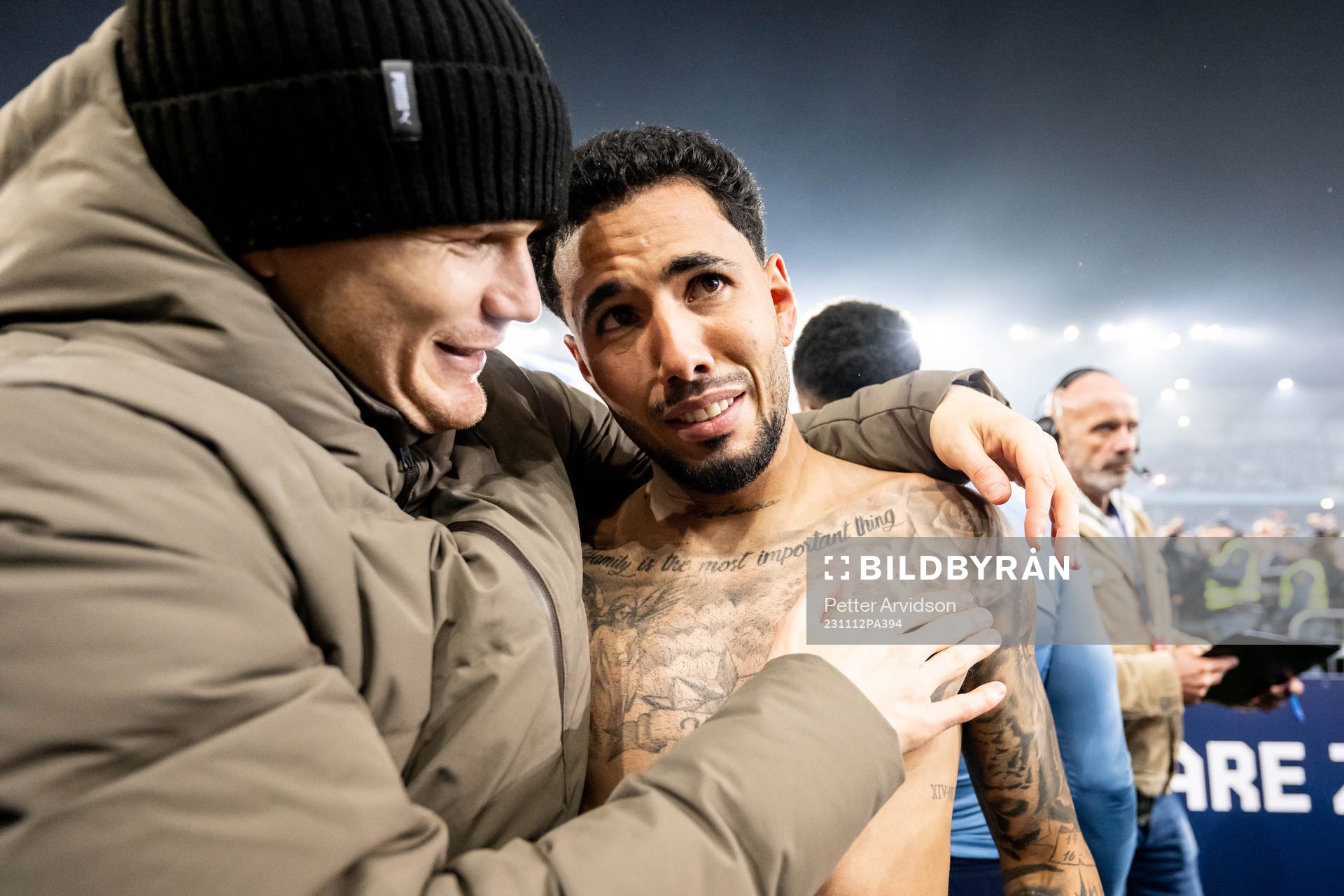 Malmö FFs Oliver Berg och Sergio Pena jublar över