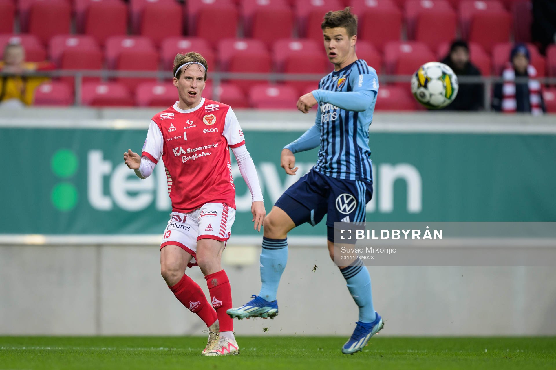 Kalmars Johan Karlsson och Djurgårdens Samuel Dahl
