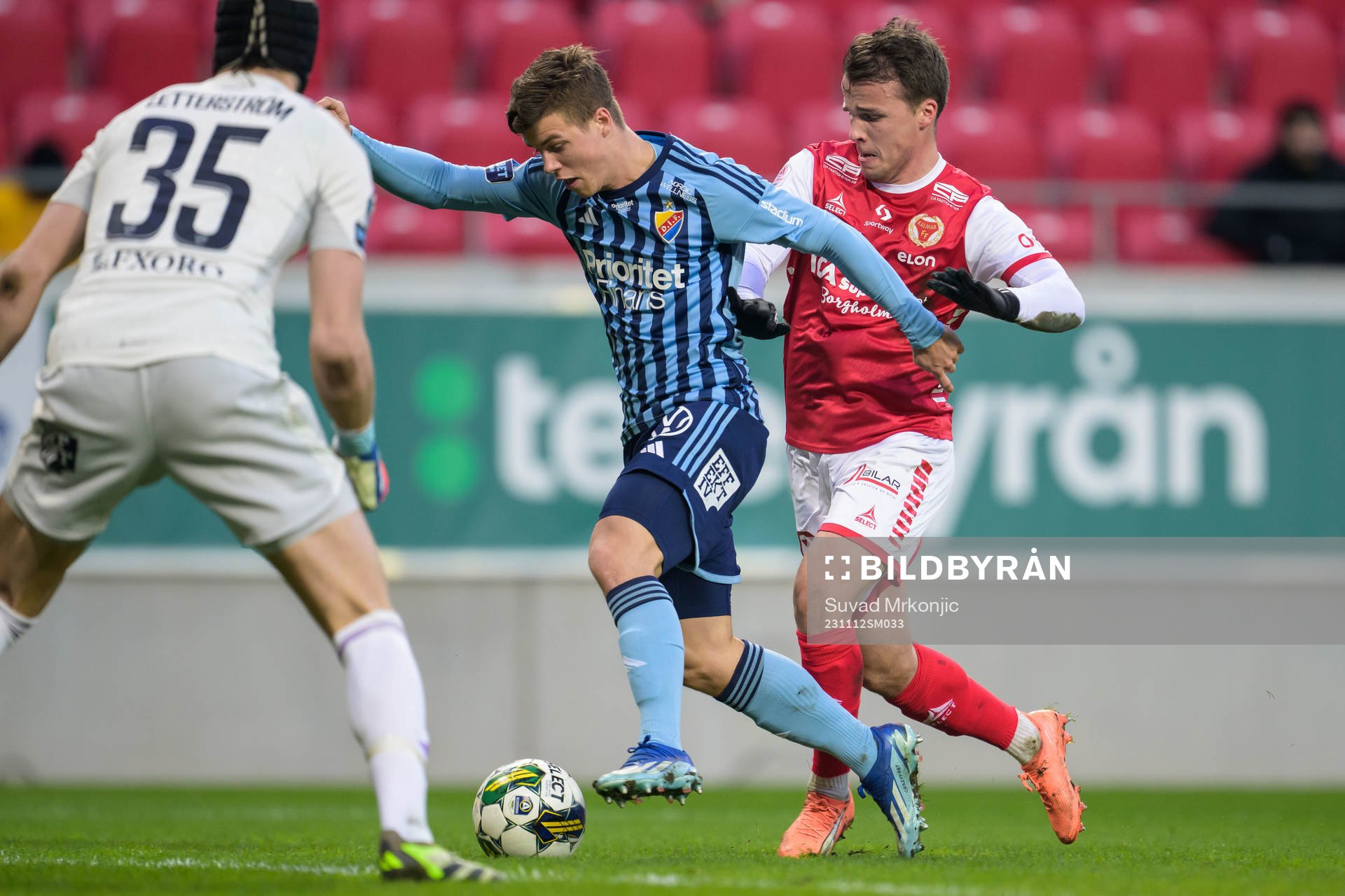 Djurgårdens Samuel Dahl och Kalmars Simon Skrabb