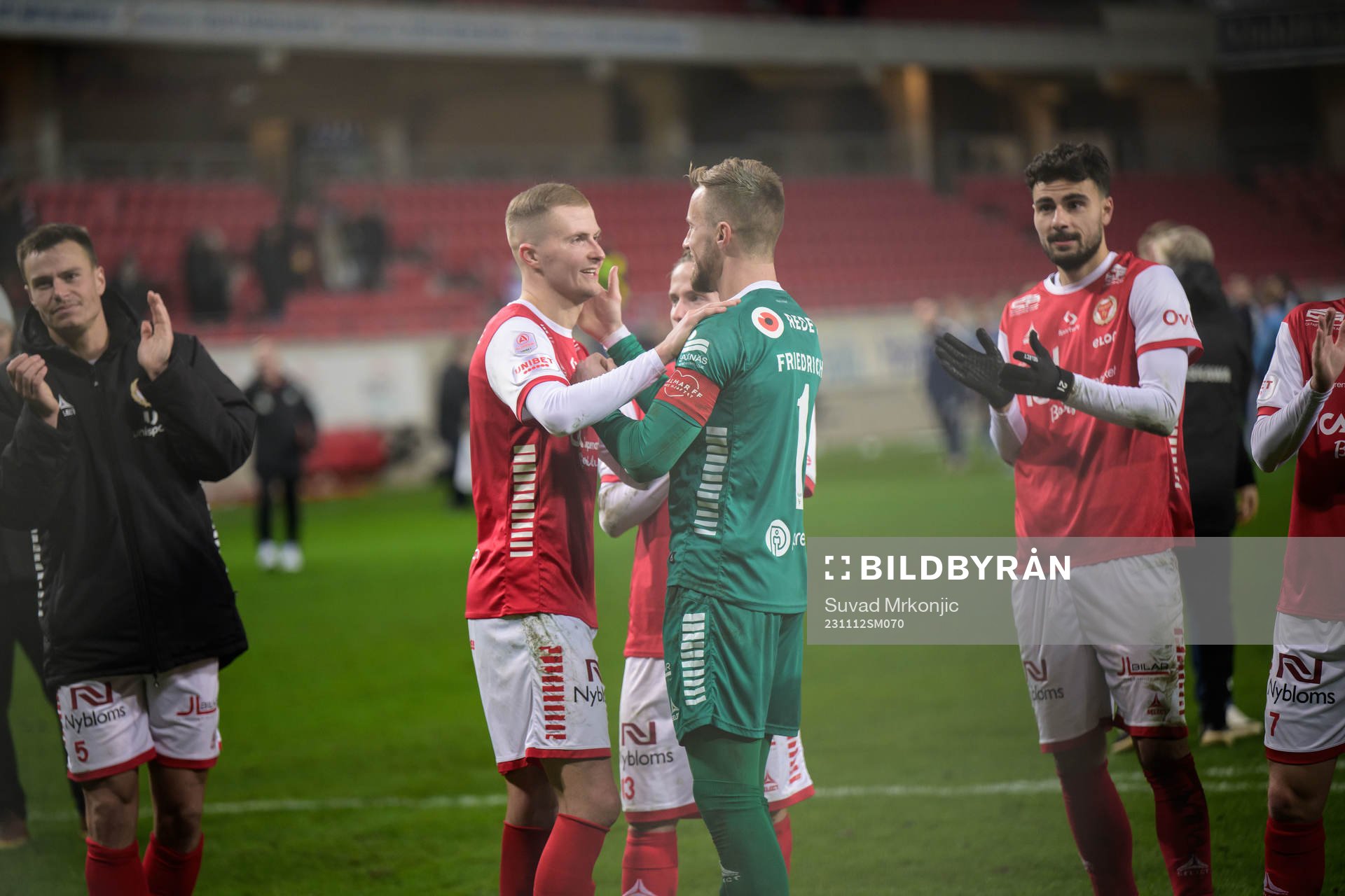 Kalmars David Kristjan Olafsson och målvakt Ricardo
