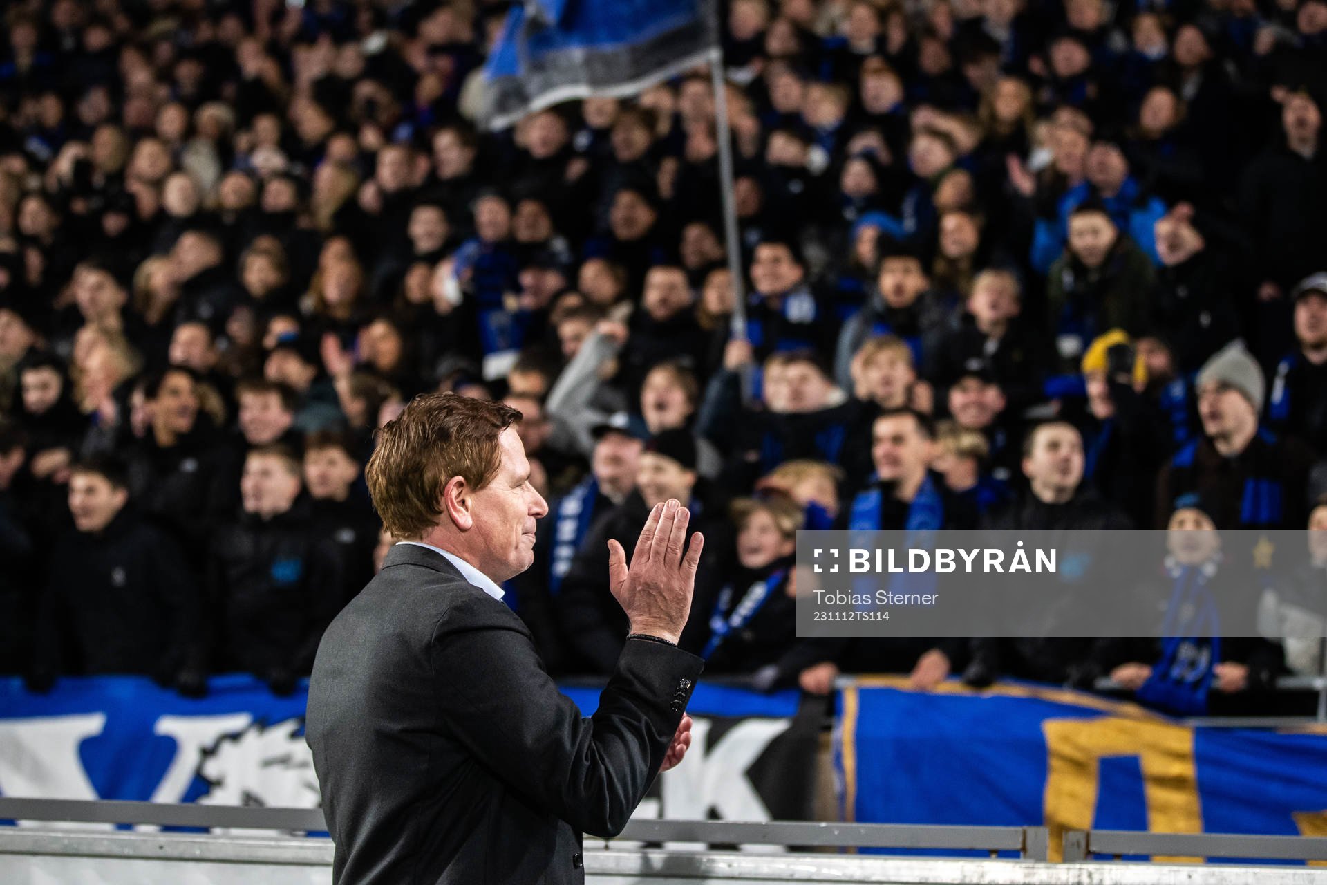 Sirius tränare Christer Mattiasson jublar