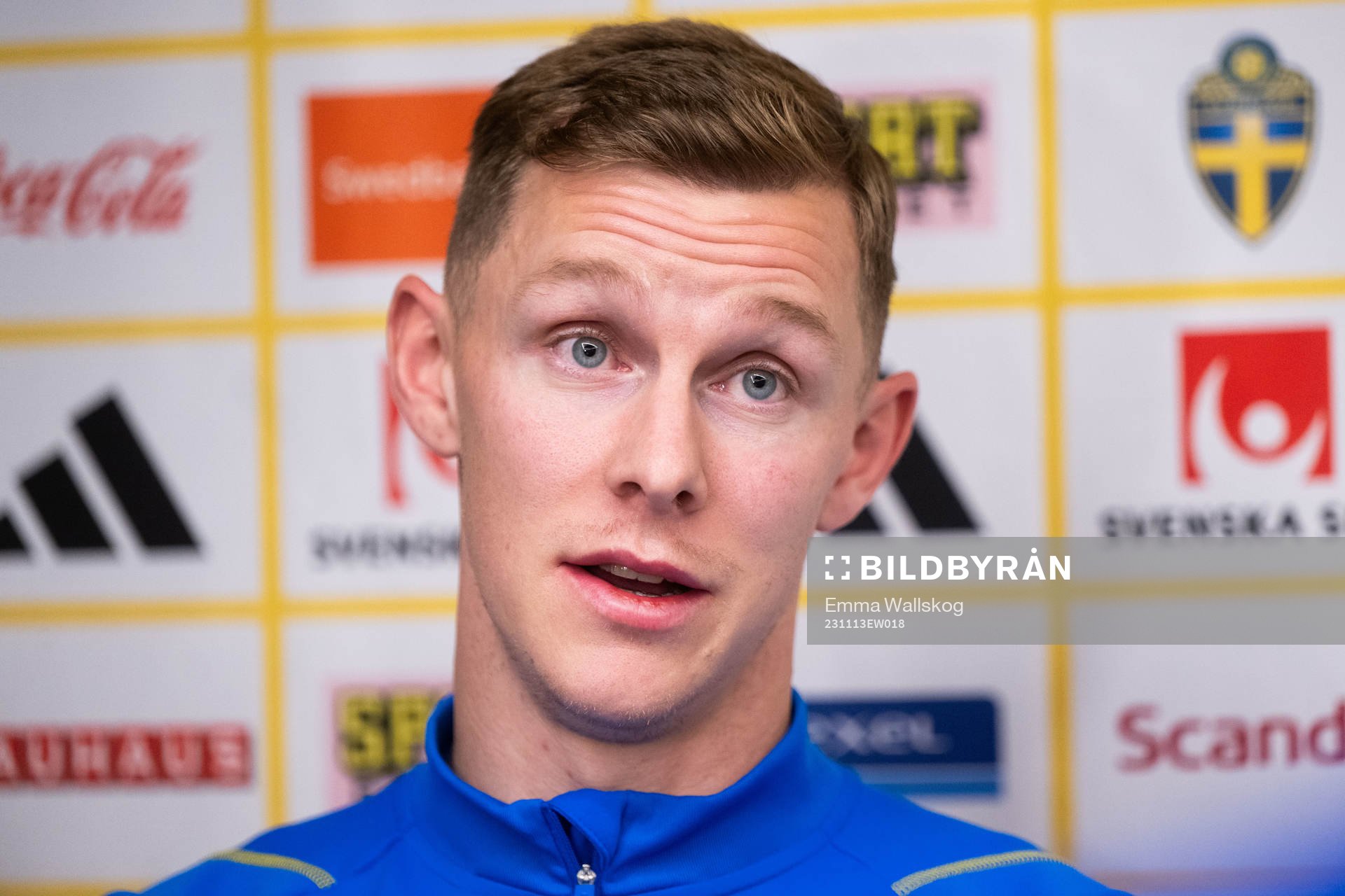 Emil Krafth of the Swedish national football team