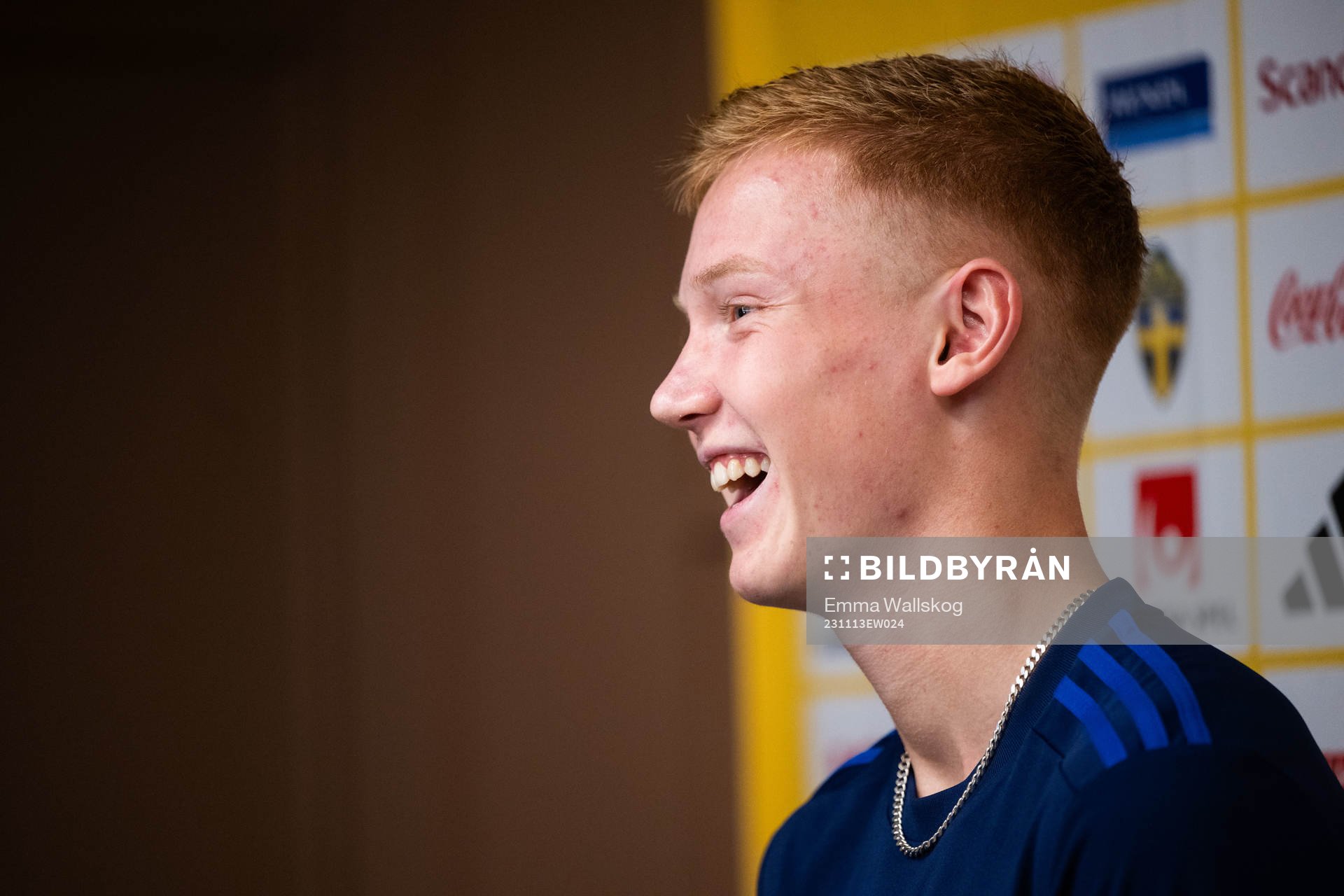 Hugo Larsson of the Swedish national football team