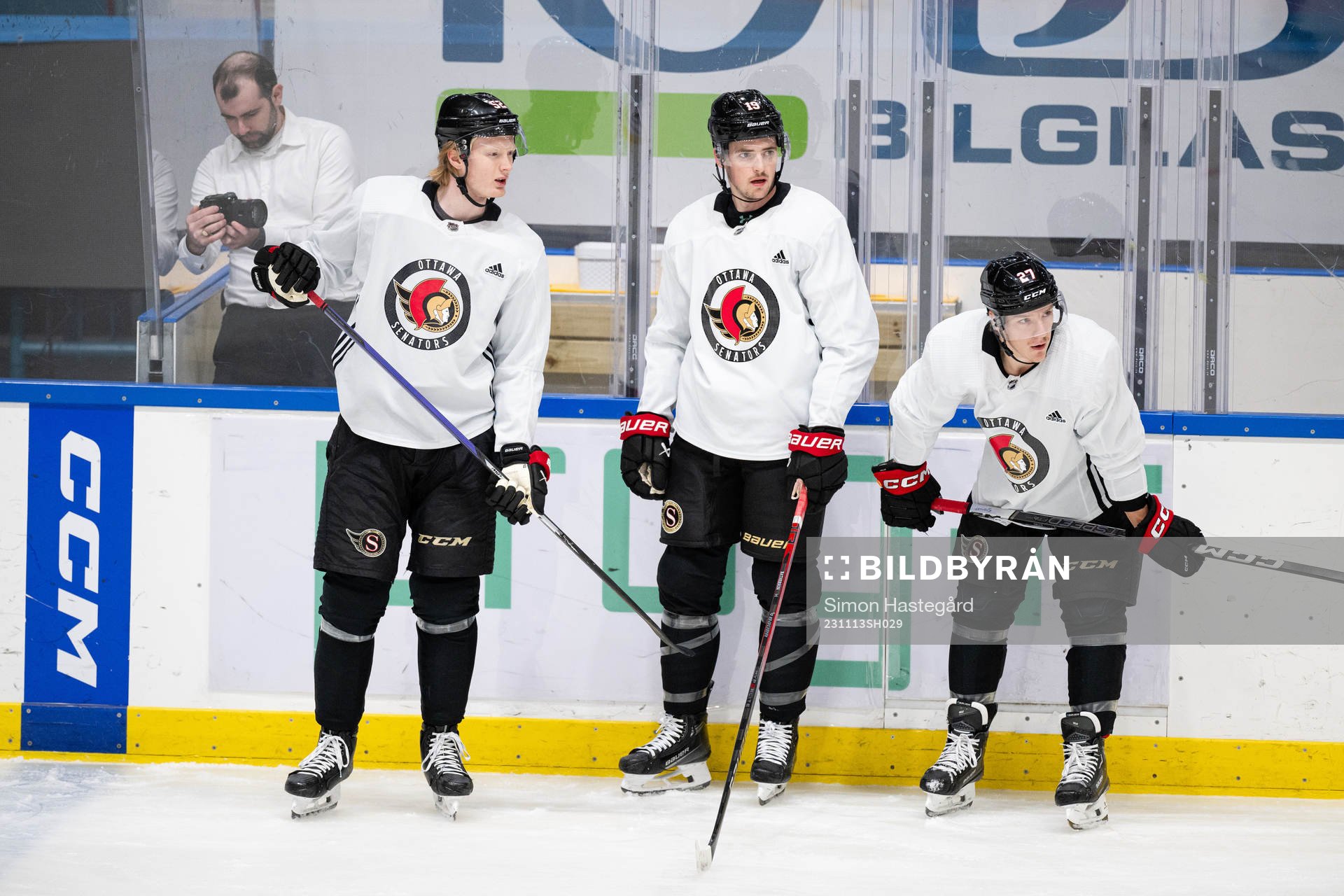 Roby Järventie, Drake Batherson and Parker Kelly