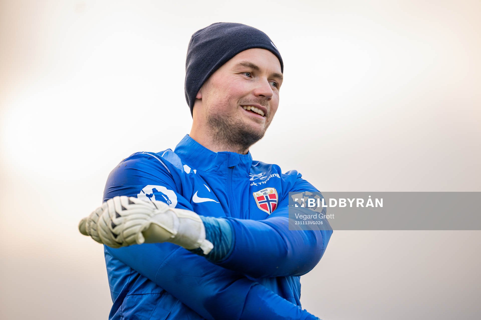 Goalkeeper Viljar Myhra of the Norwegian national football