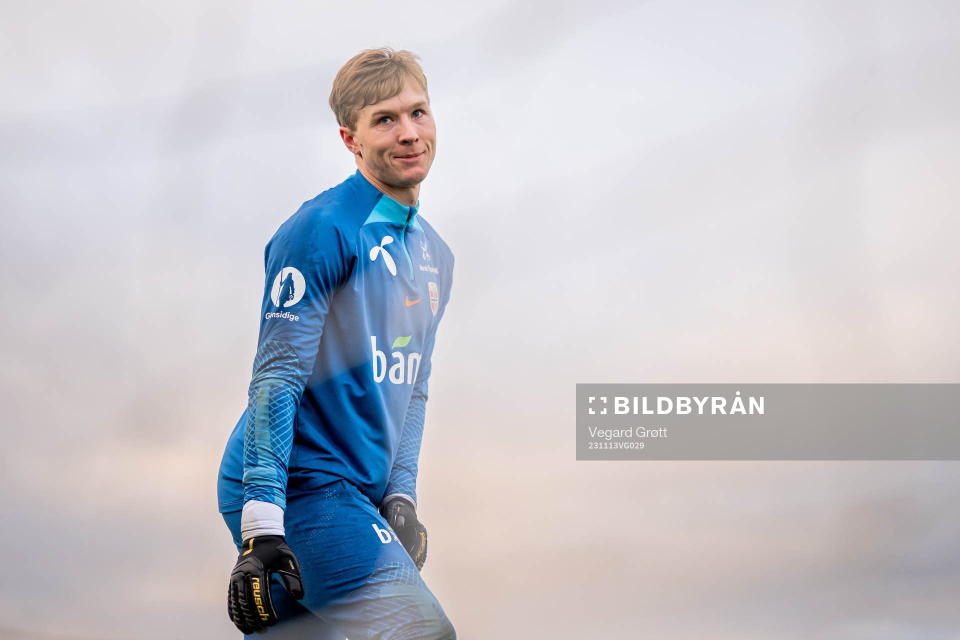 Goalkeeper Mathias Dyngeland of the Norwegian national