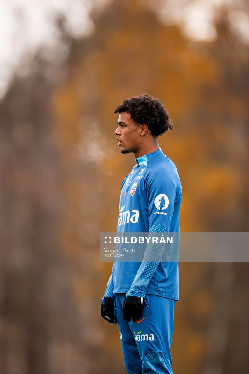 Oscar Bobb of the Norwegian national football team