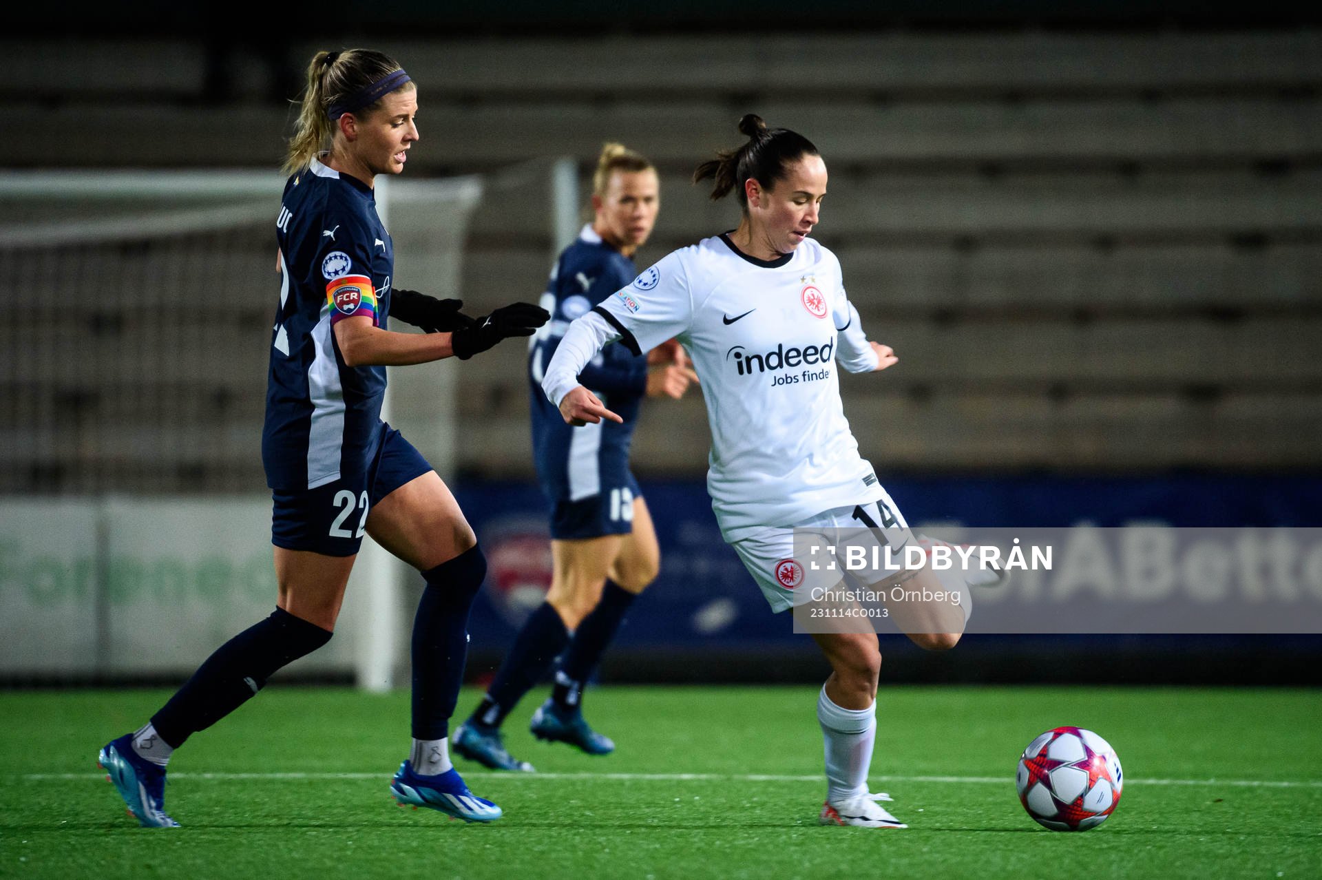 Olivia Schough of FC Rosengård and Géraldine Reuteler of