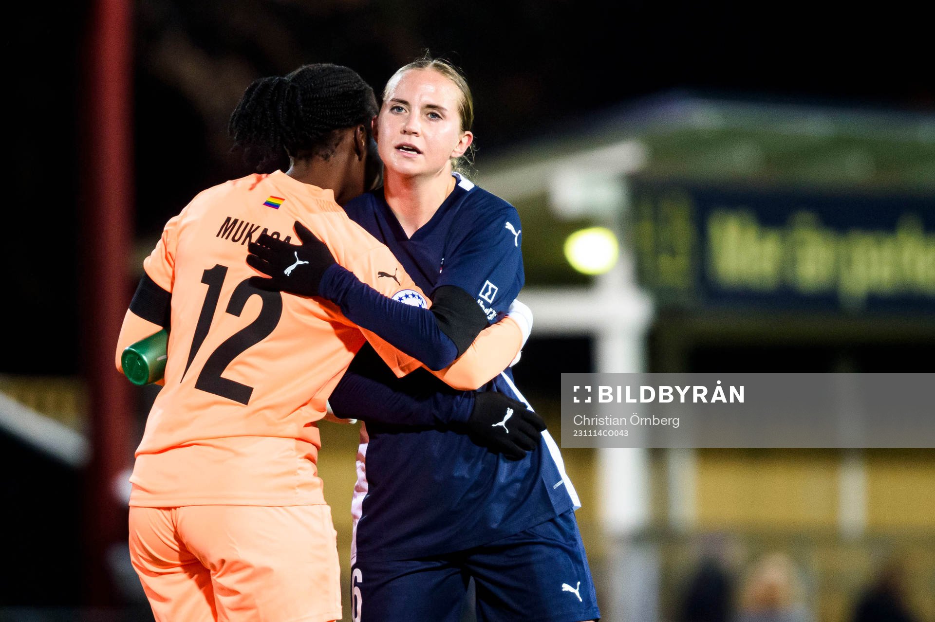 Goalkeeper Angel Mukasa and Ria Noora Minerva Öling  of FC