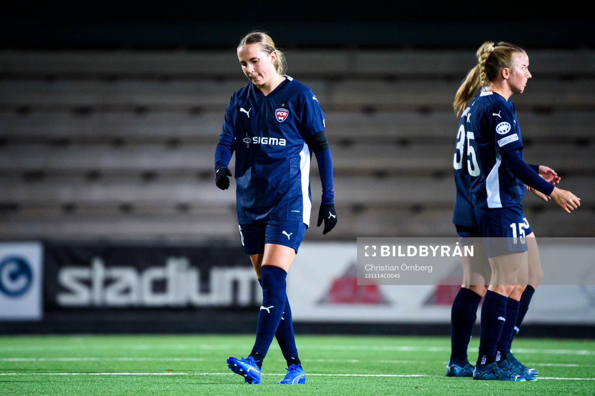 Ria Noora Minerva Öling of FC Rosengård looks dejected