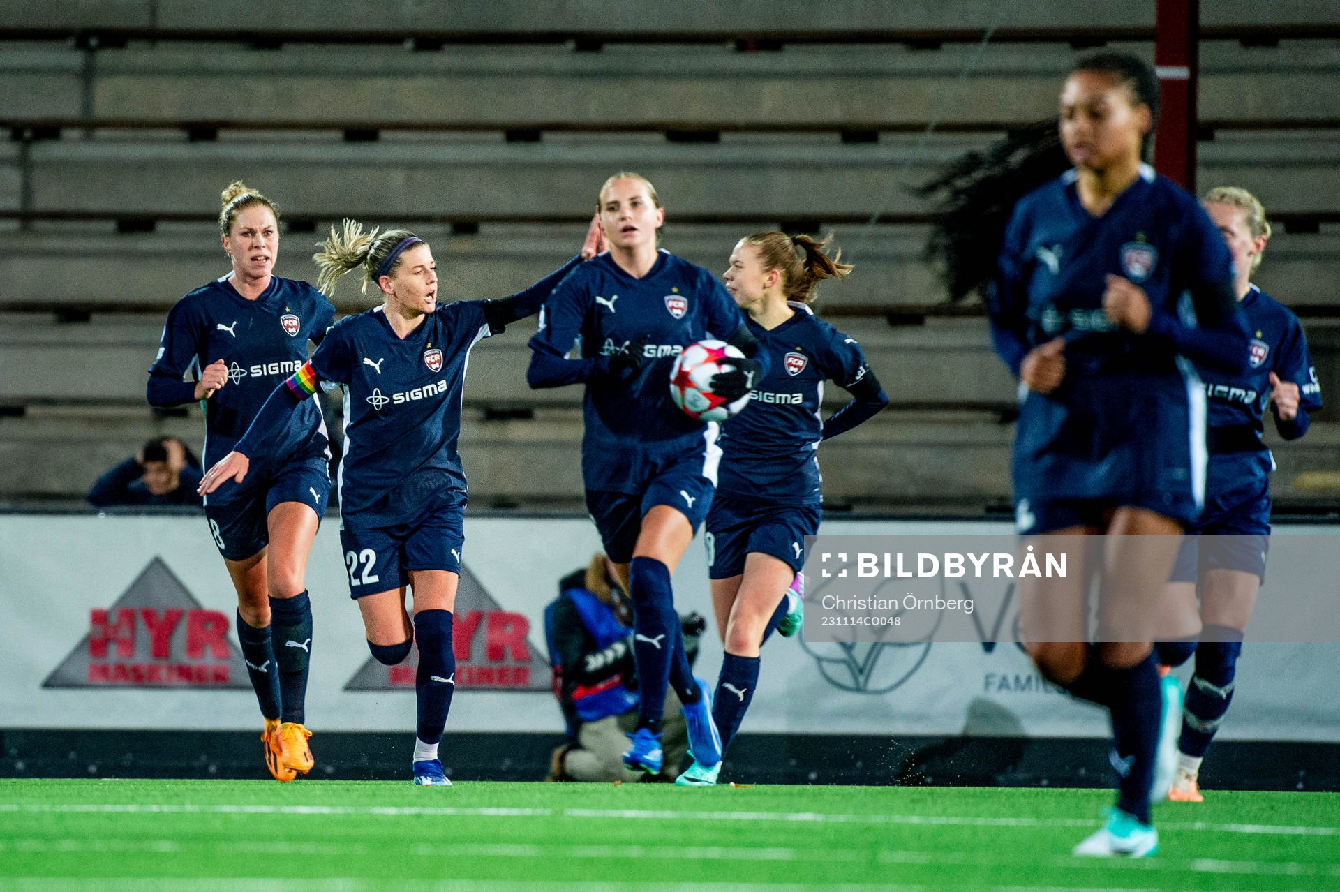 Olivia Schough of FC Rosengård celebrates