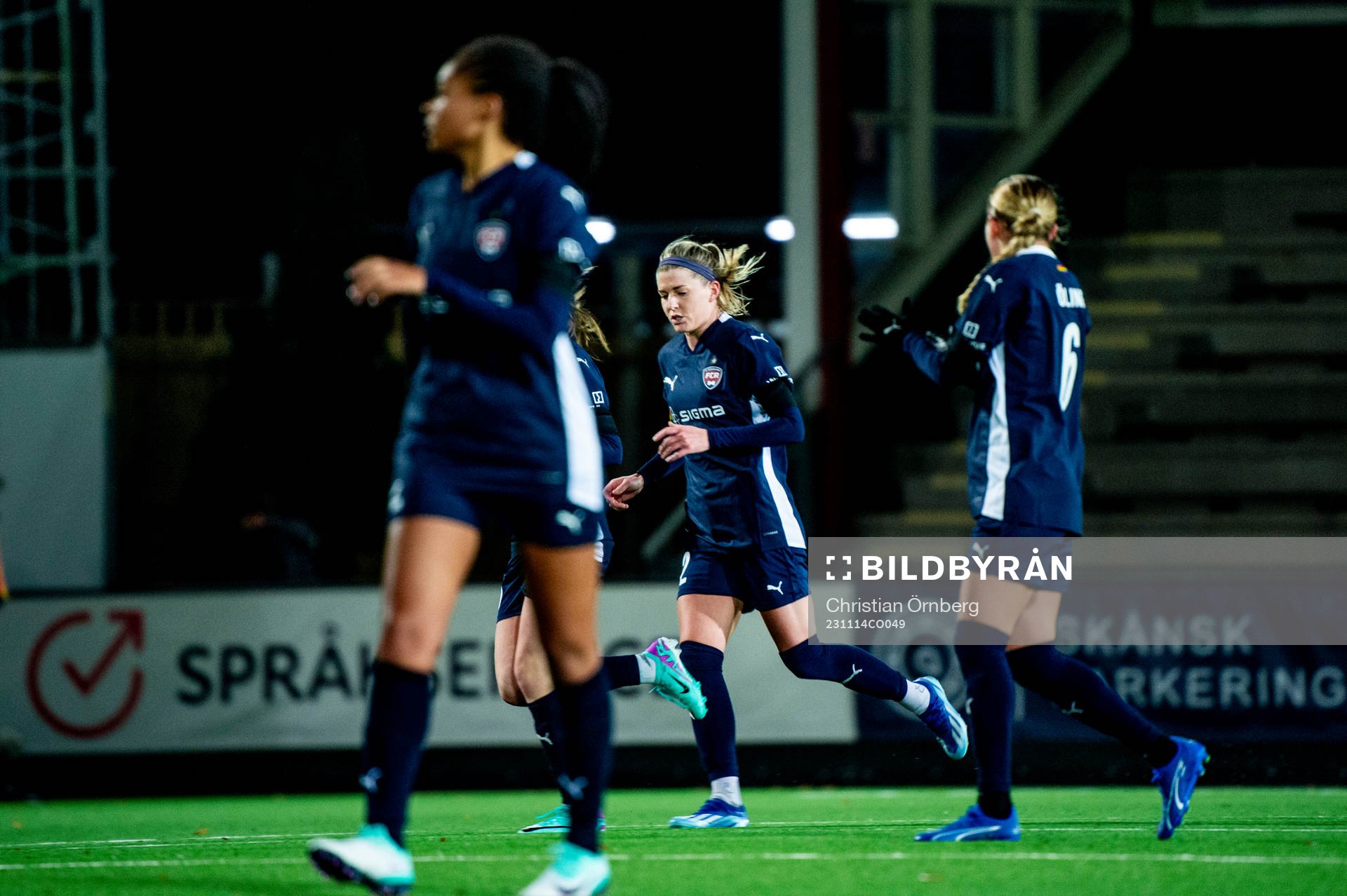 Olivia Schough of FC Rosengård celebrates