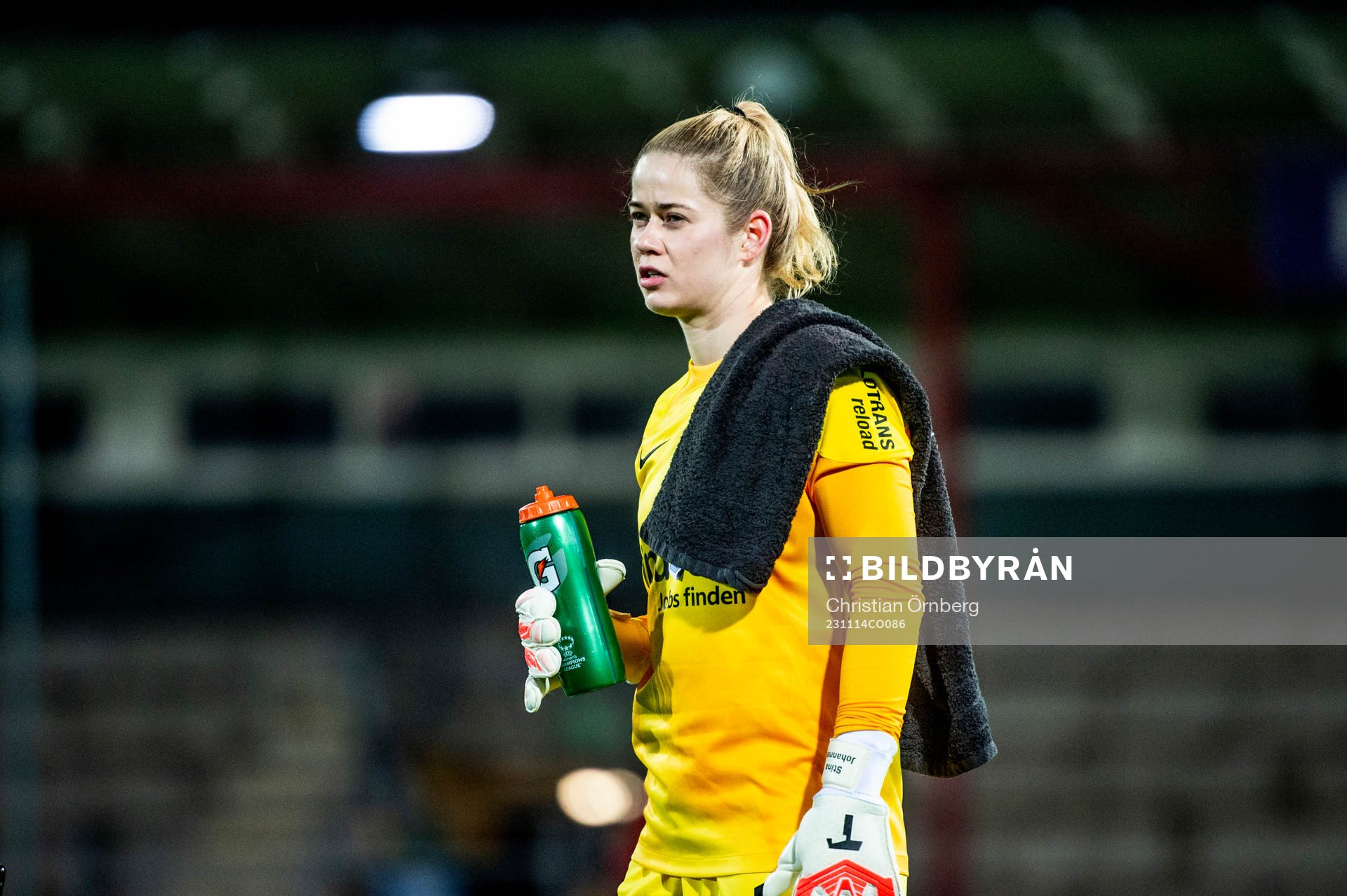 Goalkeeper Stina Johannes of Eintracht Frankfurt