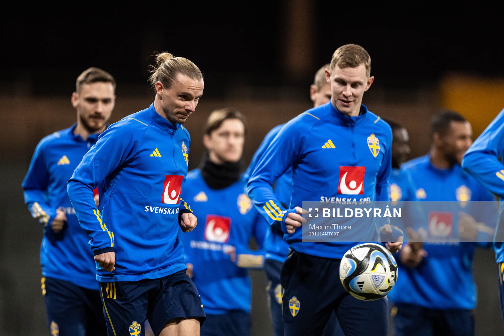 Niklas Hult and Emil Krafth of the Swedish national