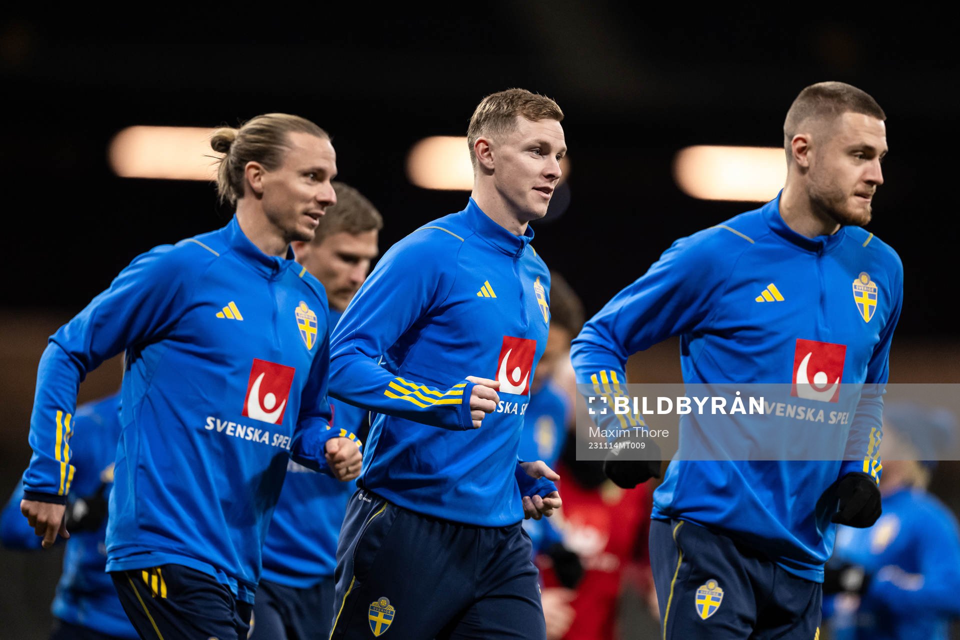 Niklas Hult and Emil Krafth of the Swedish national