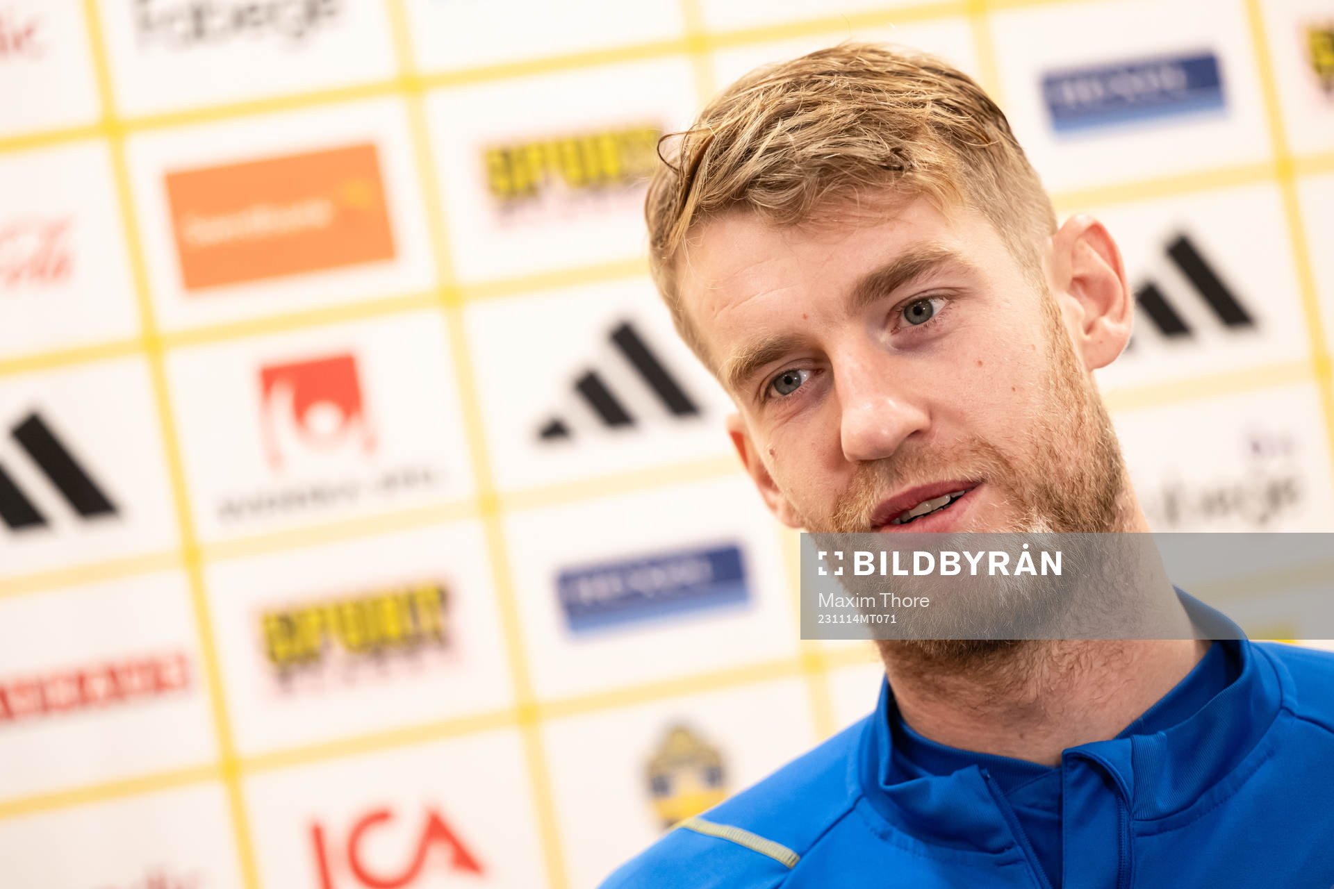 Filip Helander of the Swedish national football team in a