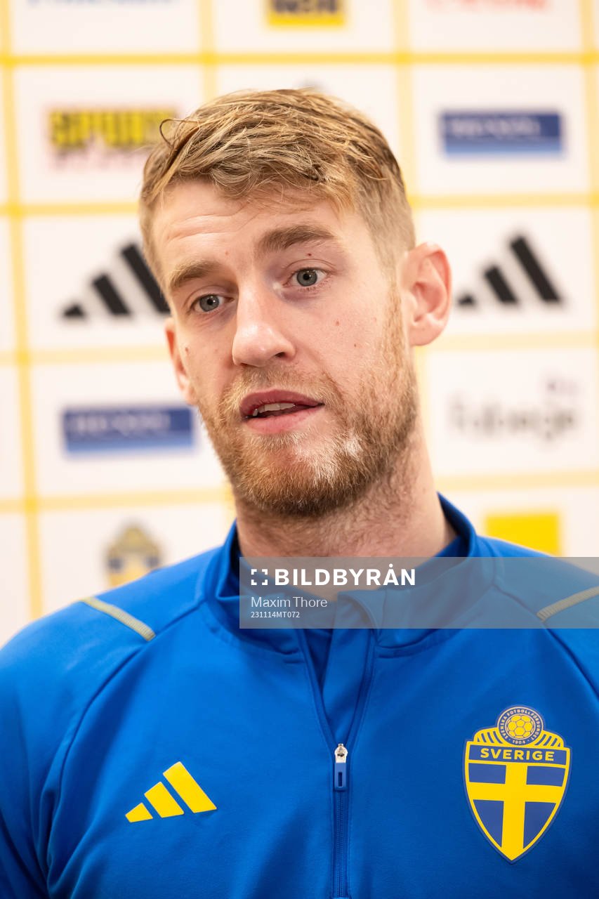 Filip Helander of the Swedish national football team in a