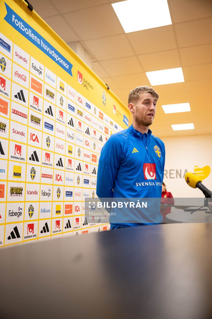 Filip Helander of the Swedish national football team in a
