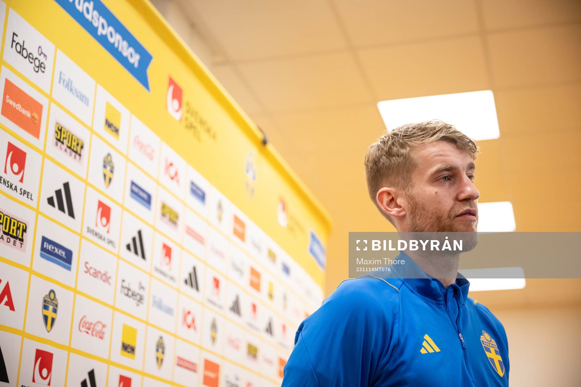 Filip Helander of the Swedish national football team in a