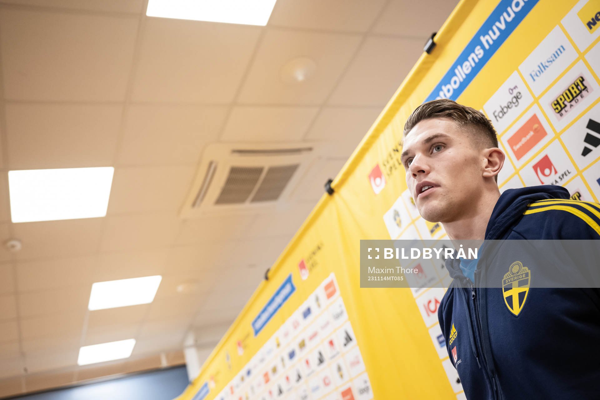 Viktor Gyökeres of the Swedish national football team in a