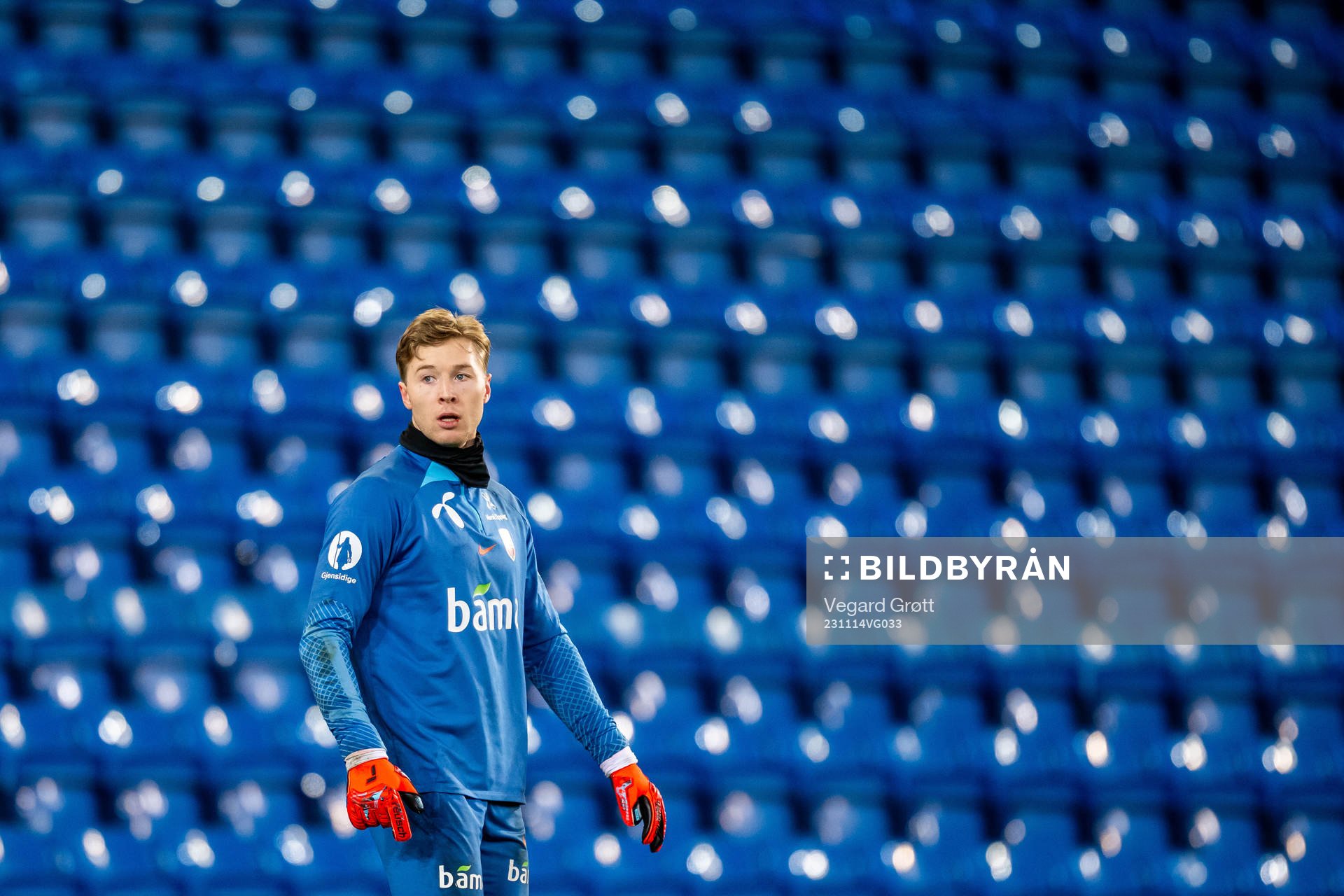 Goalkeeper Mathias Dyngeland of the Norwegian national