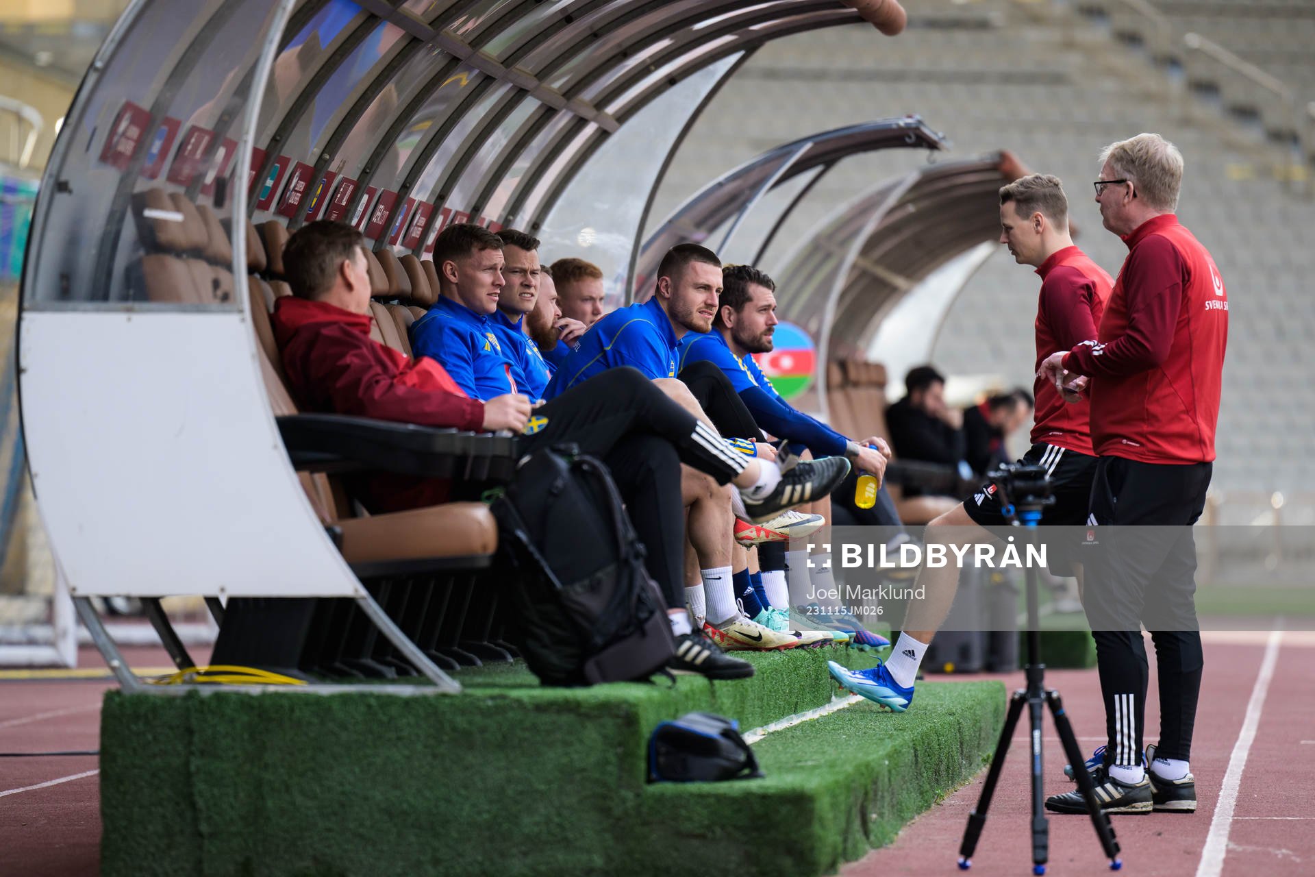 Emil Krafth, Viktor Claesson and Mattias Svanberg of the