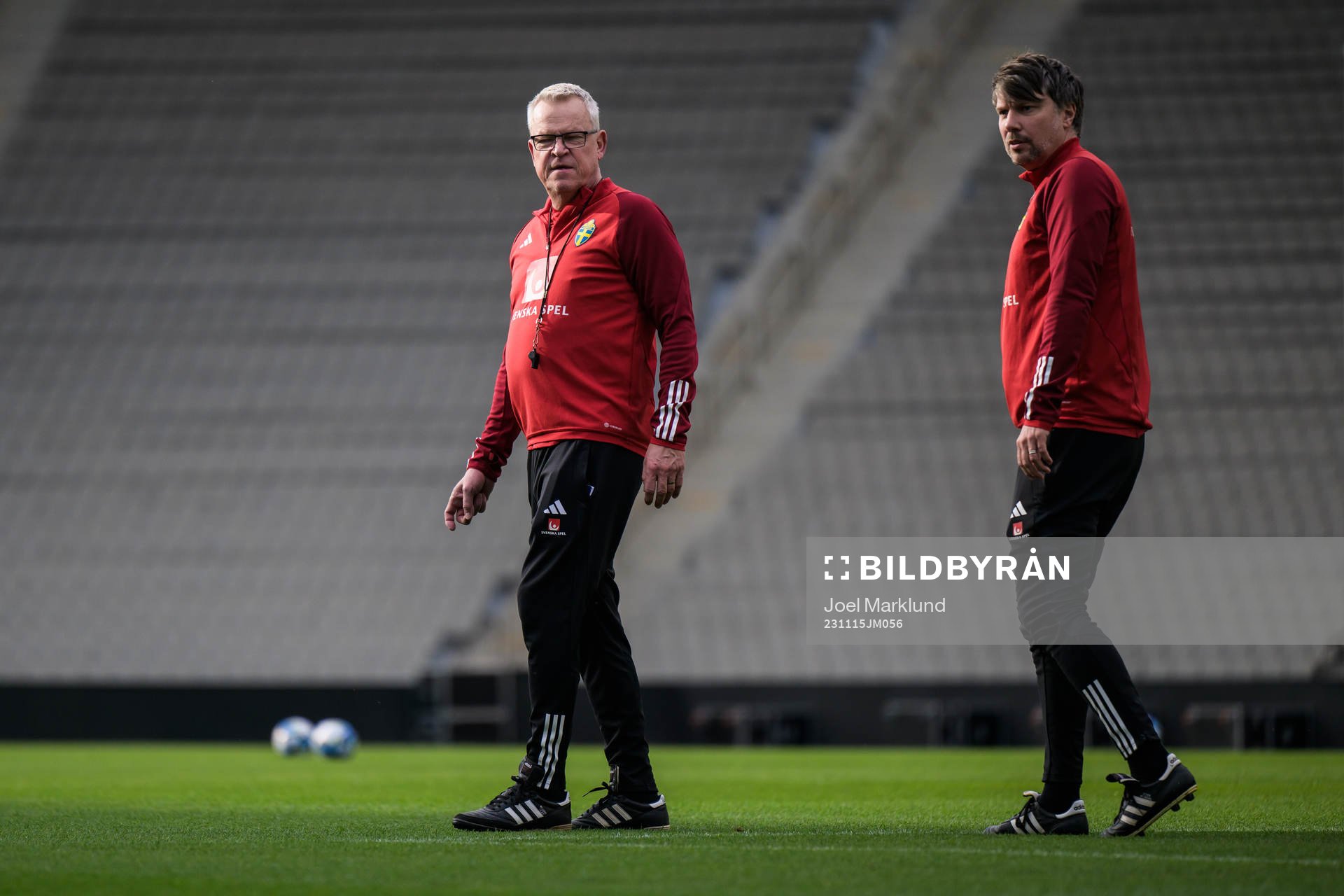 Head coach Janne Andersson and sports psychologist Daniel