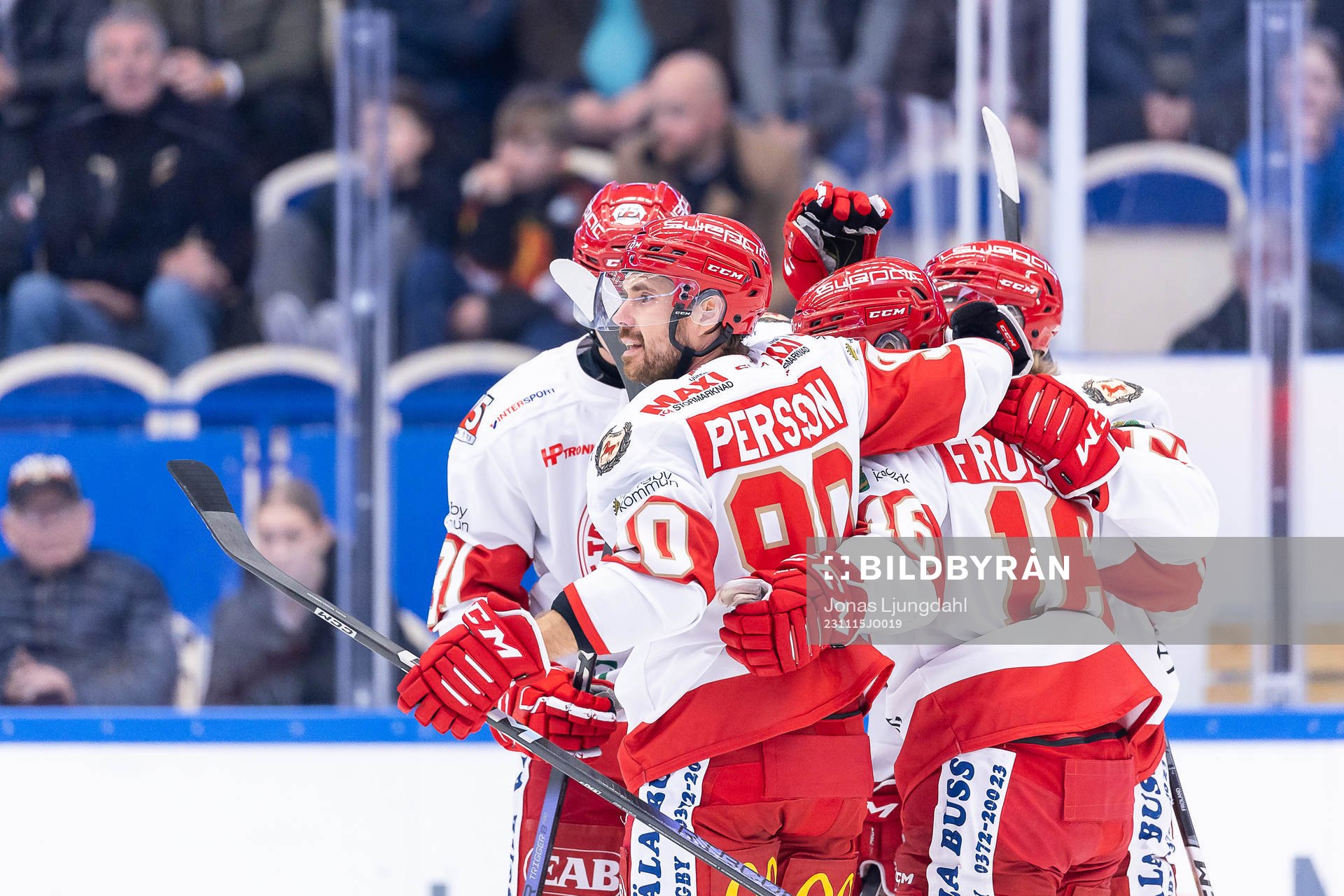 Troja/Ljungbys spelare jublar