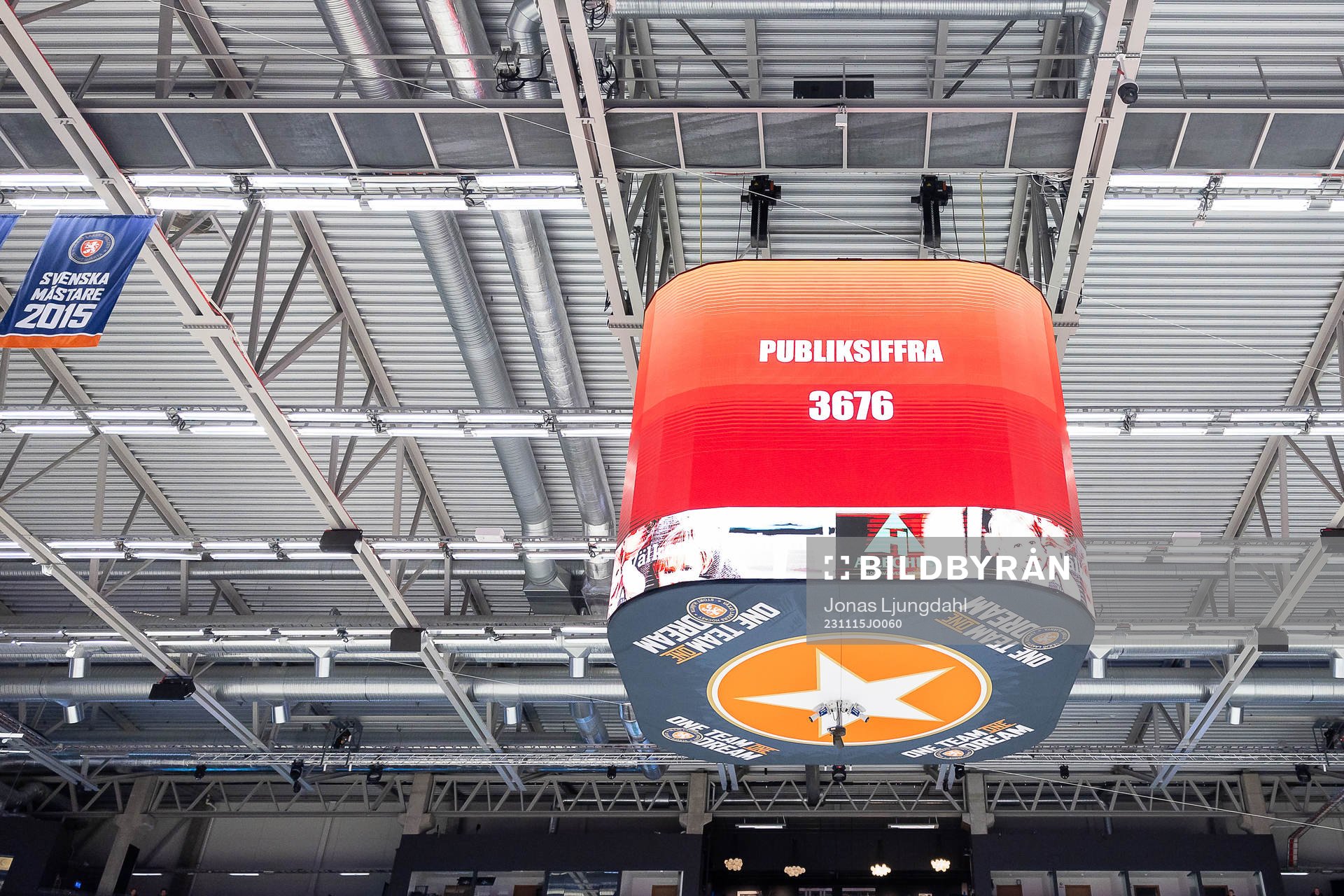 Publiksiffra på jumbotronen