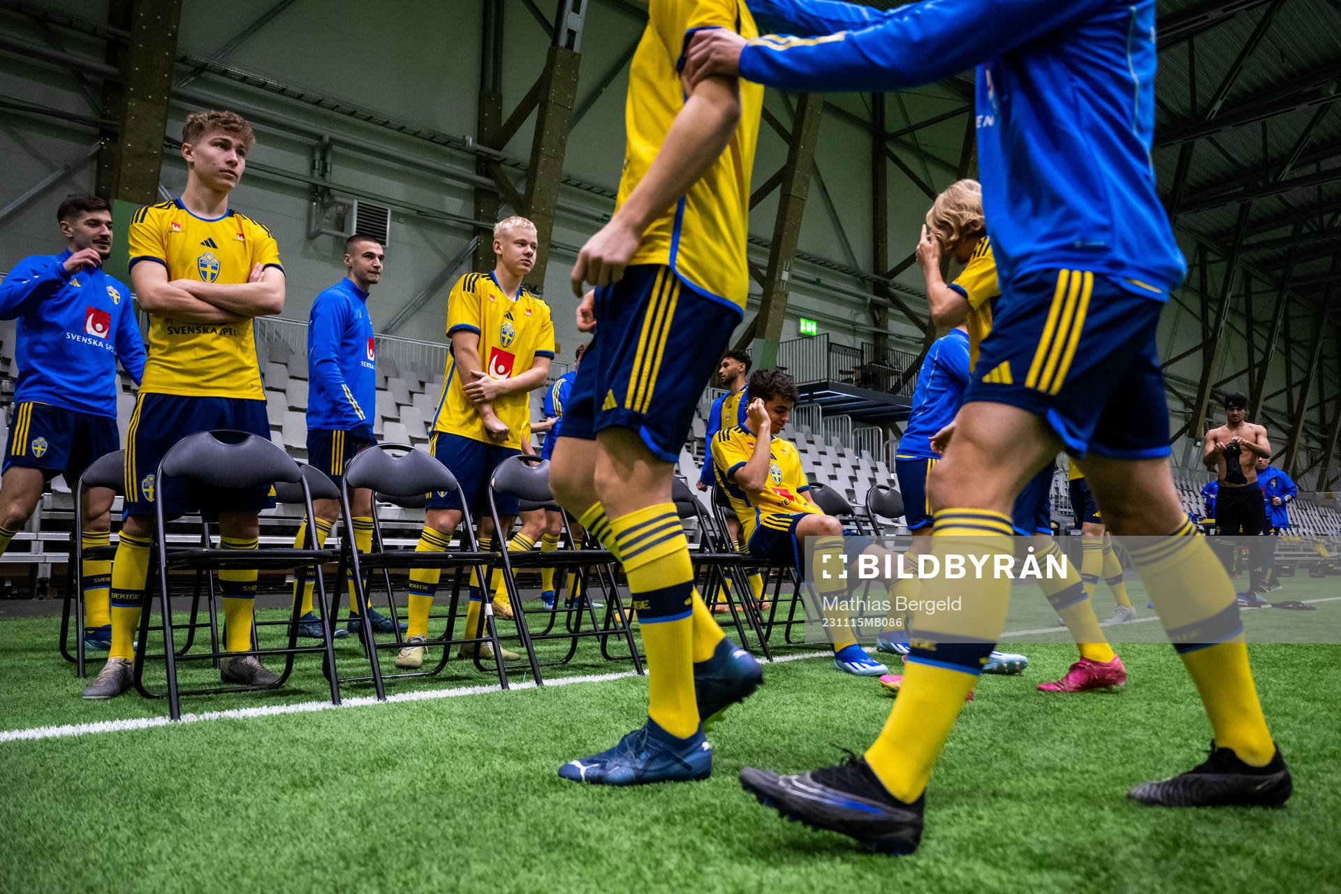 Hugo Bolin, Otto Rosengren and Yasin Ayari of the Swedish