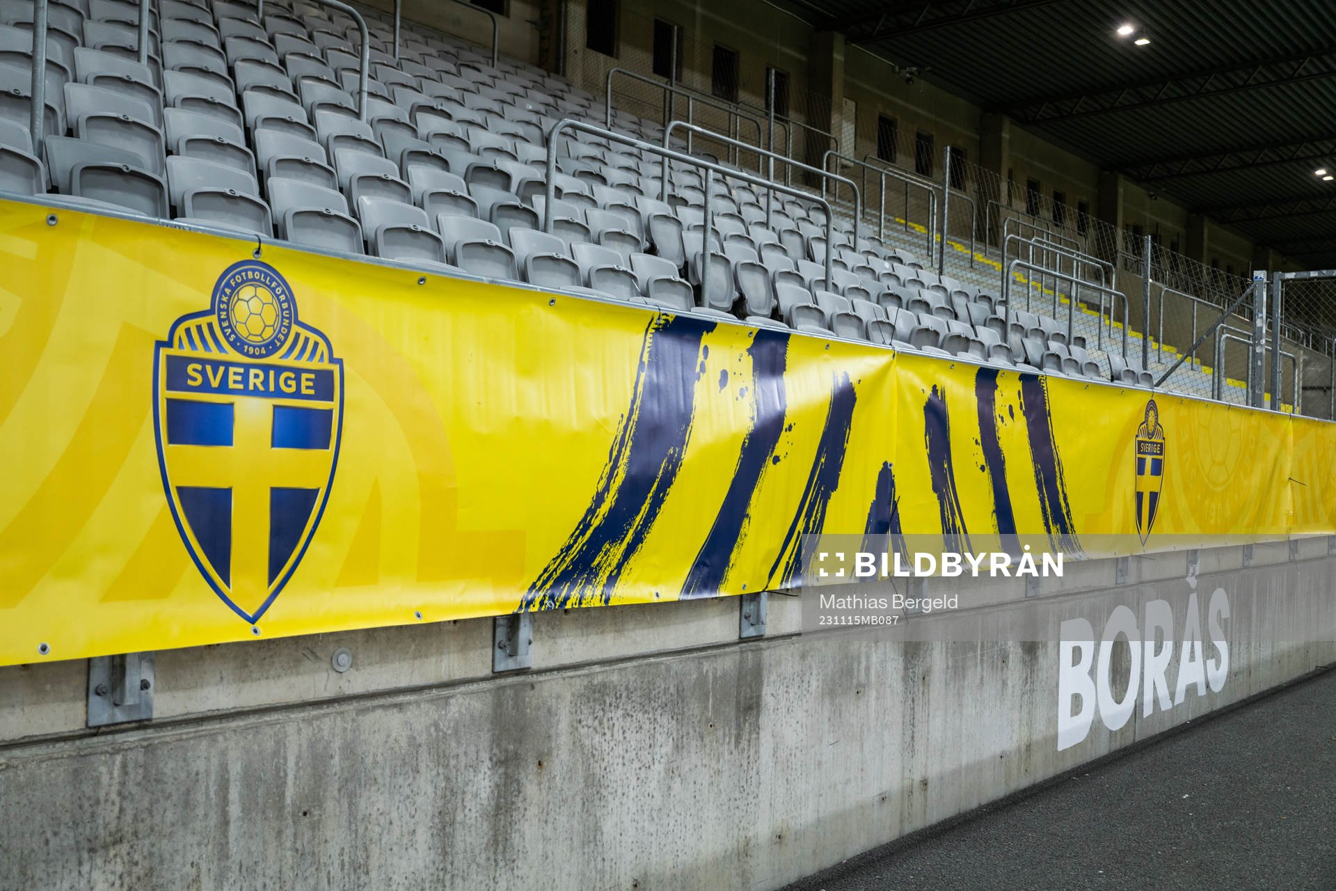 Svenska fotbollsförbundets logotyp och texten ”Borås”