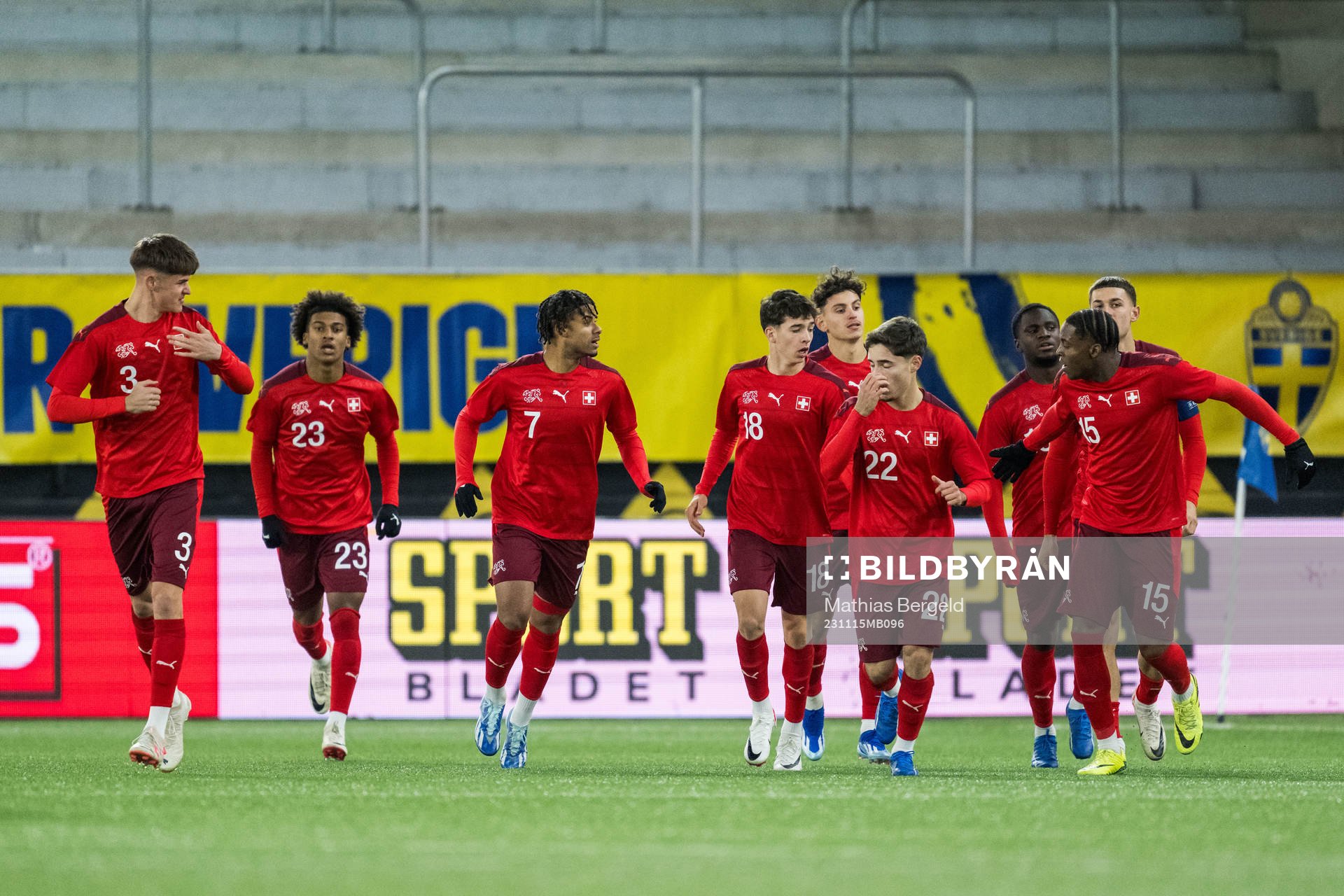 Schweiz spelare jublar