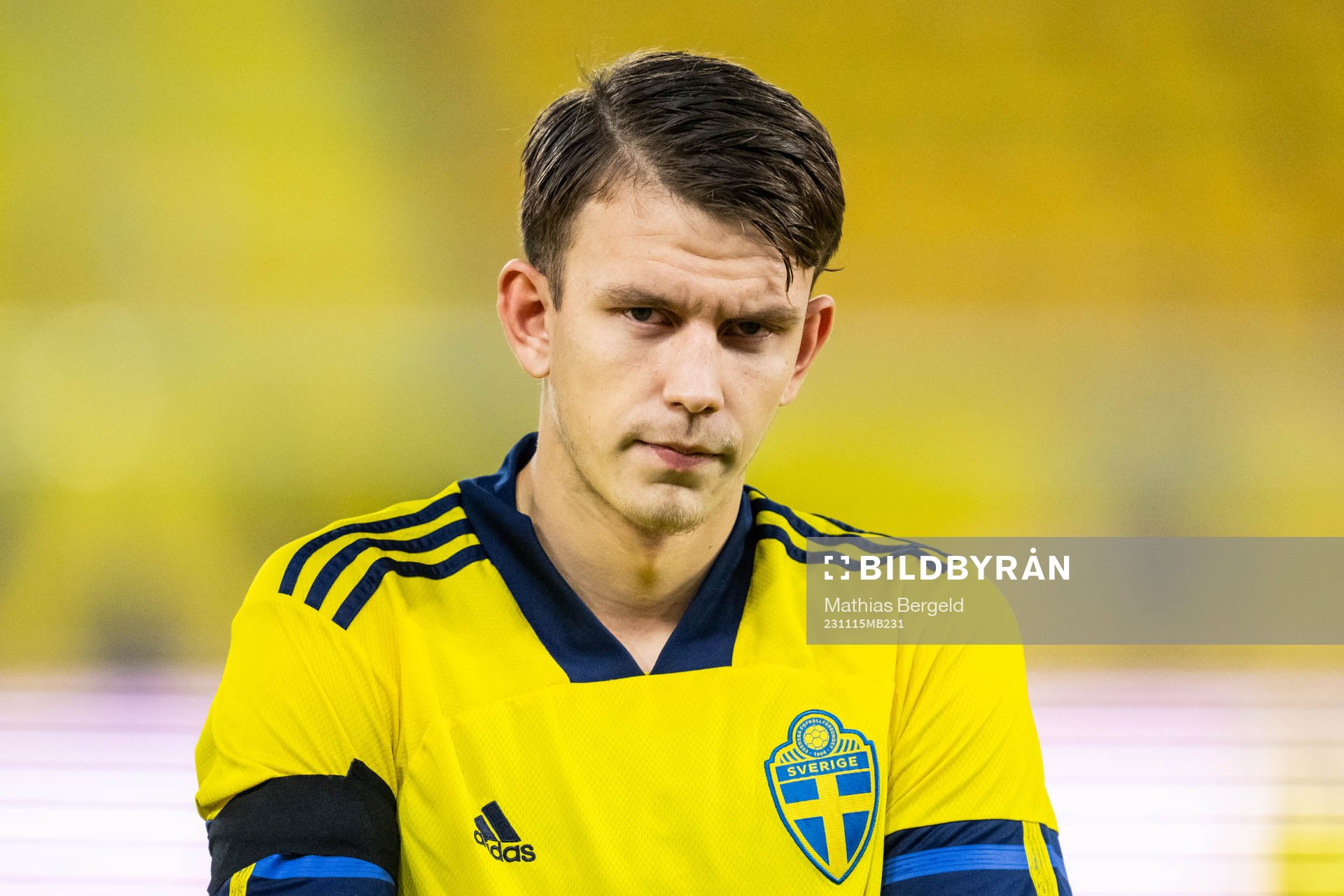 Sveriges Kasper Karlsson vid line-up