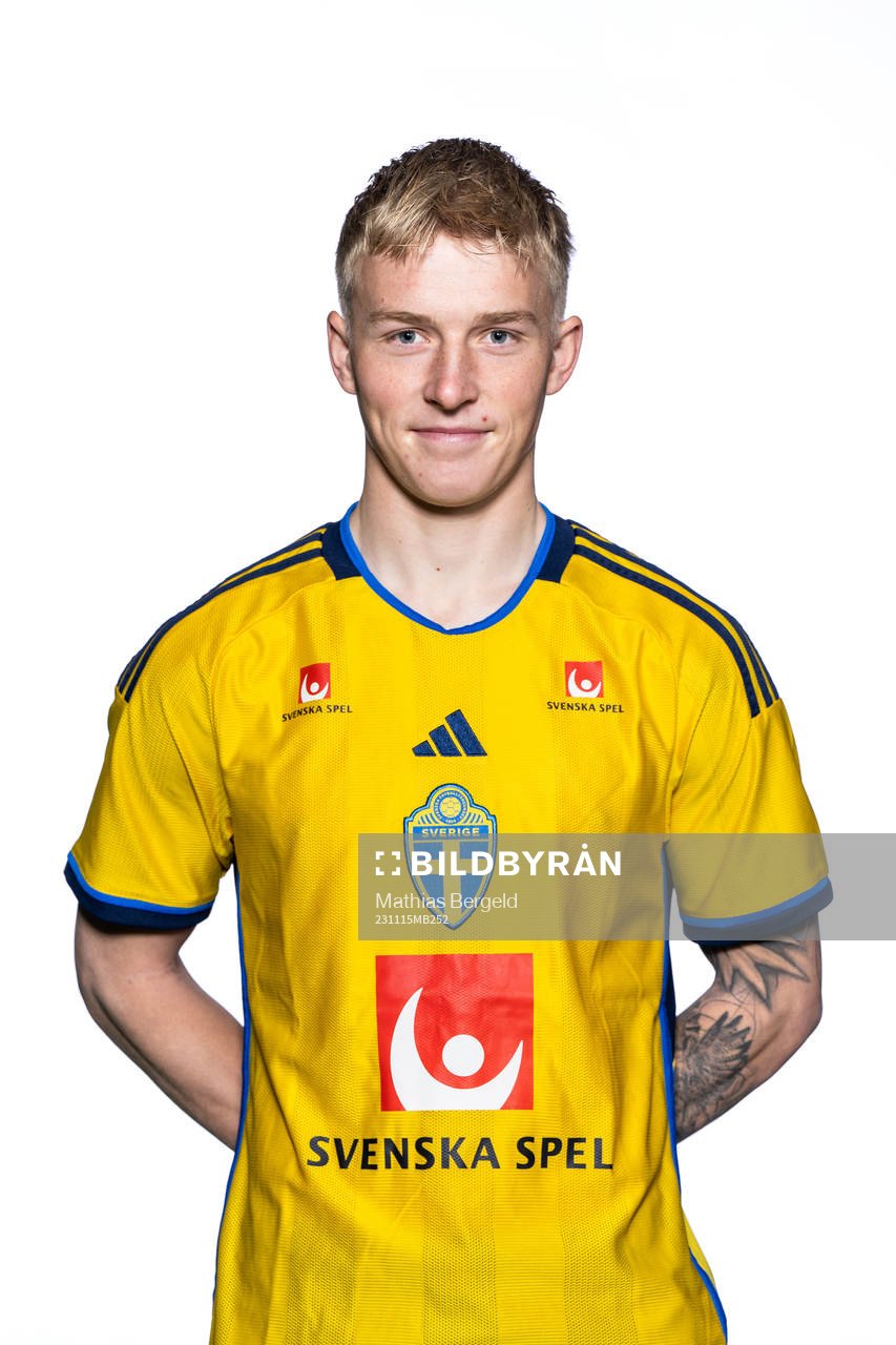 Melker Widell of the Swedish under-21 national football